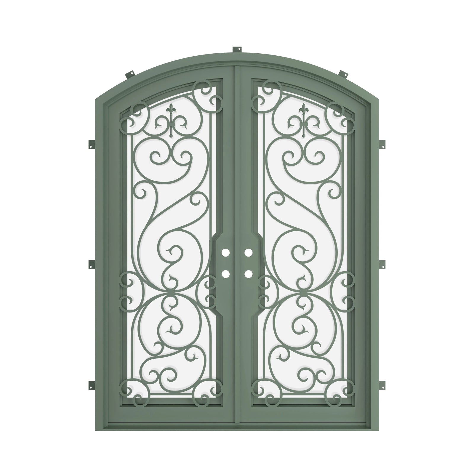 Pinkys Hills steel door, double, arch, closed