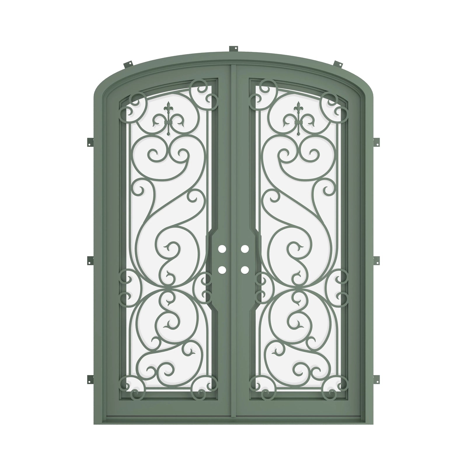 Pinkys Hills steel door, double, mini arch, closed