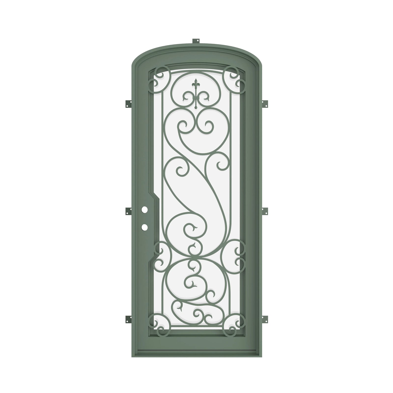 Pinkys Hills steel door, single, mini arch, closed