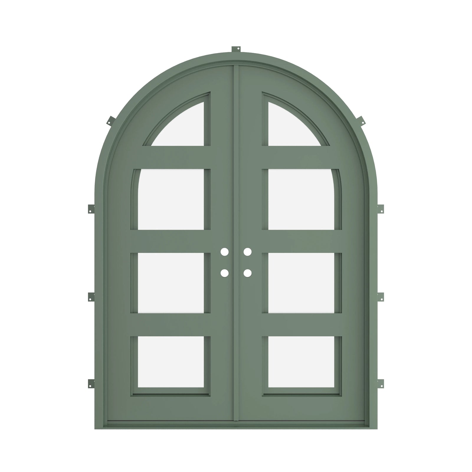 Pinkys Knox steel door, double, full arch, closed
