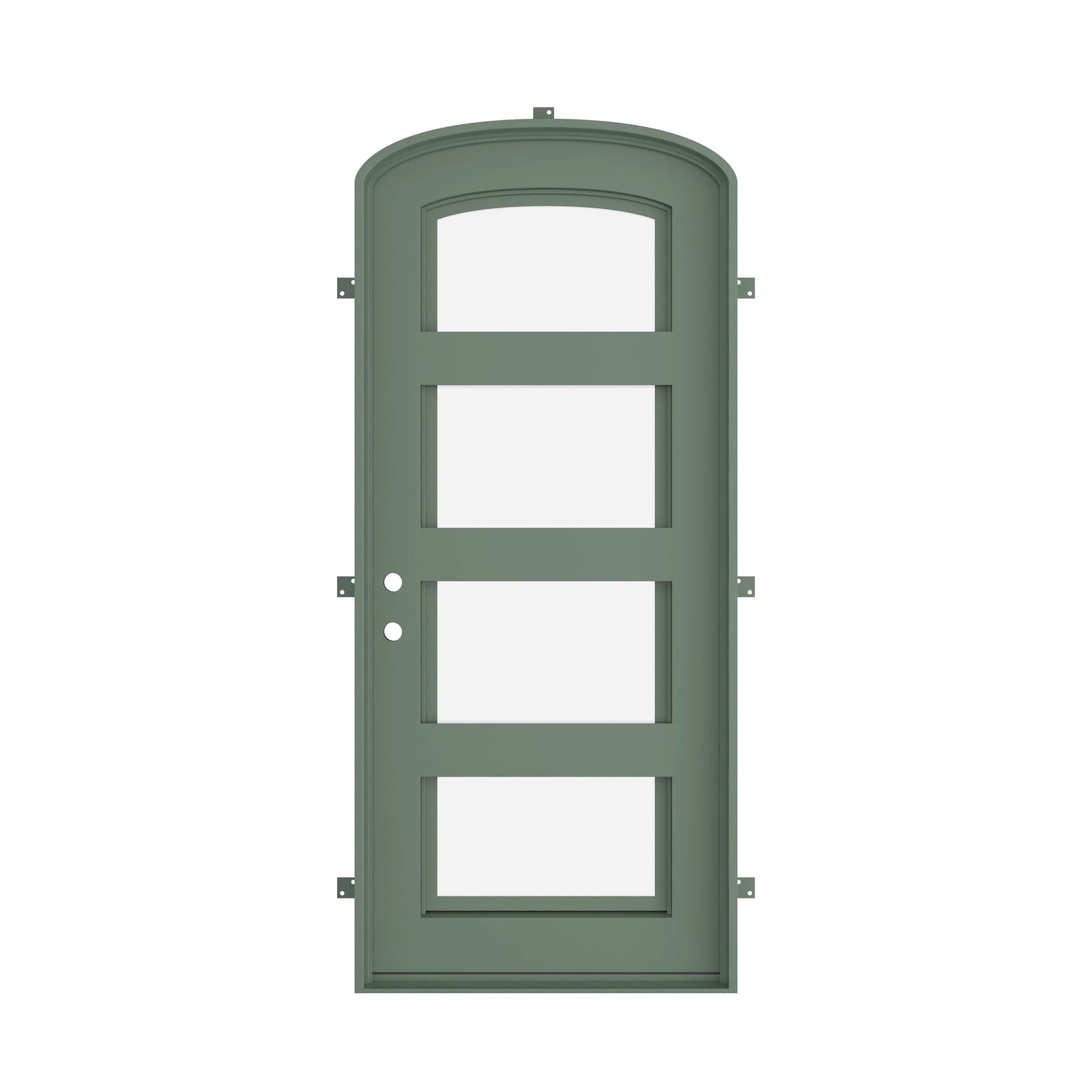 Pinkys Knox steel door, single, arch, closed