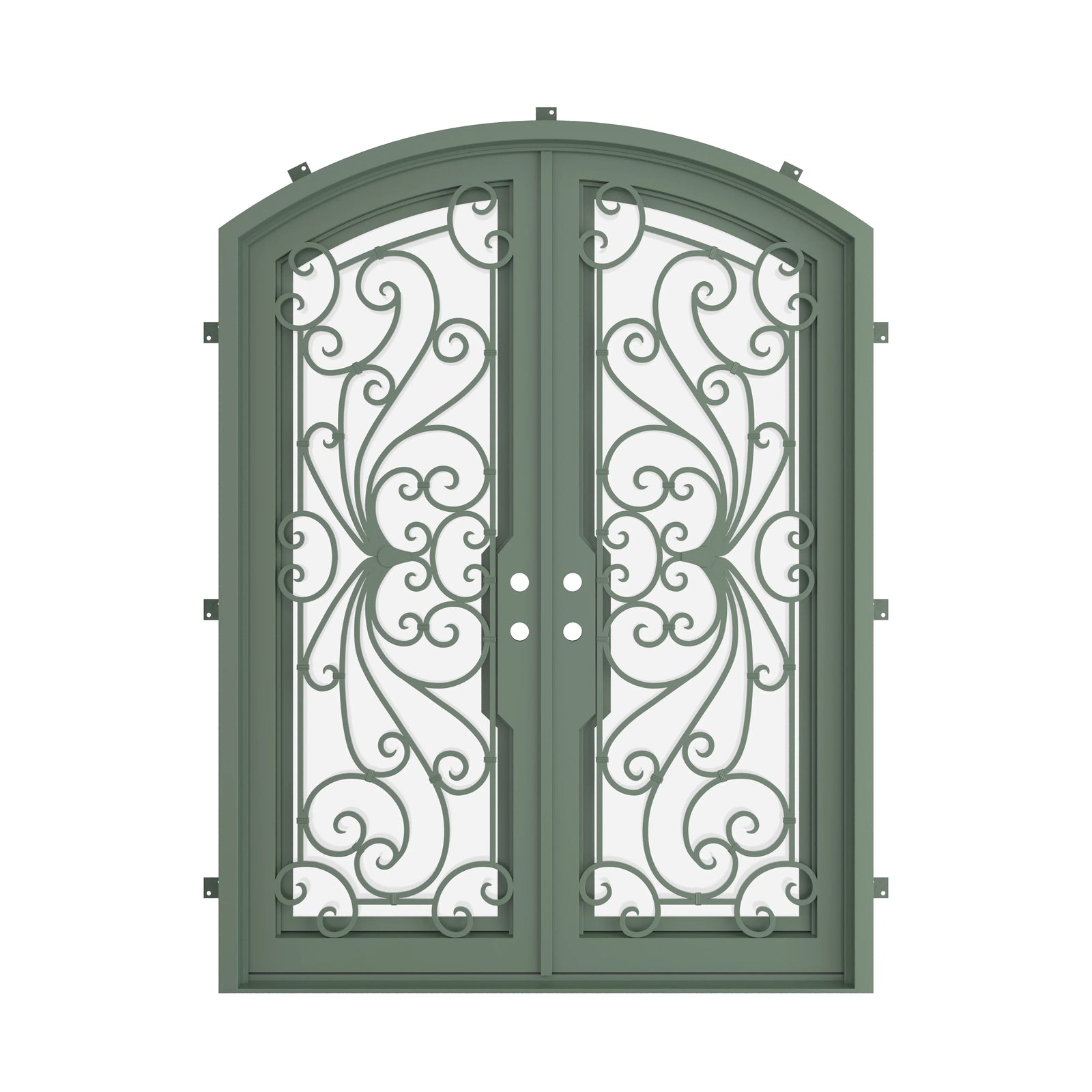 Pinkys Miracle steel door, double, arch, closed