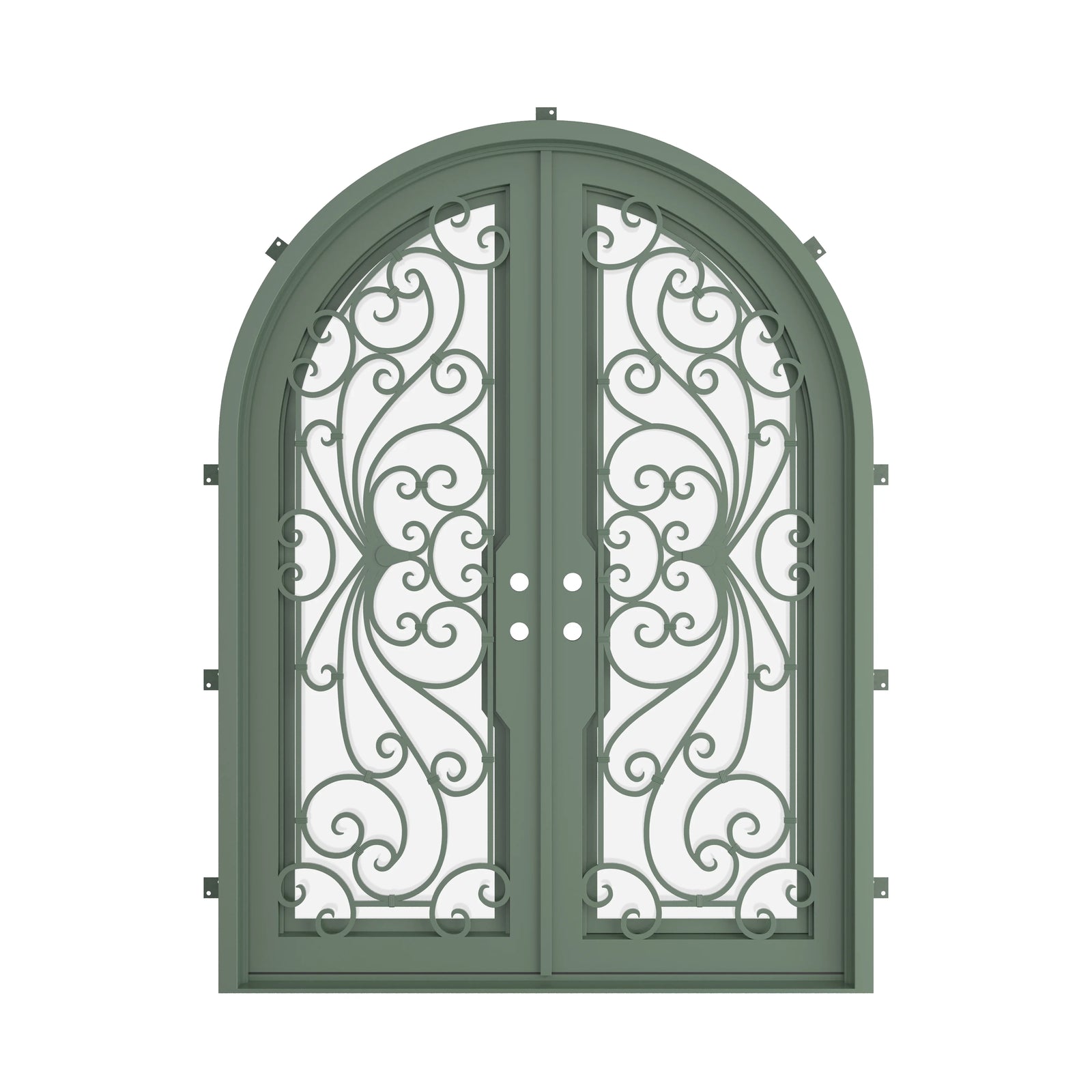 Pinkys Miracle steel door, double, full arch, closed