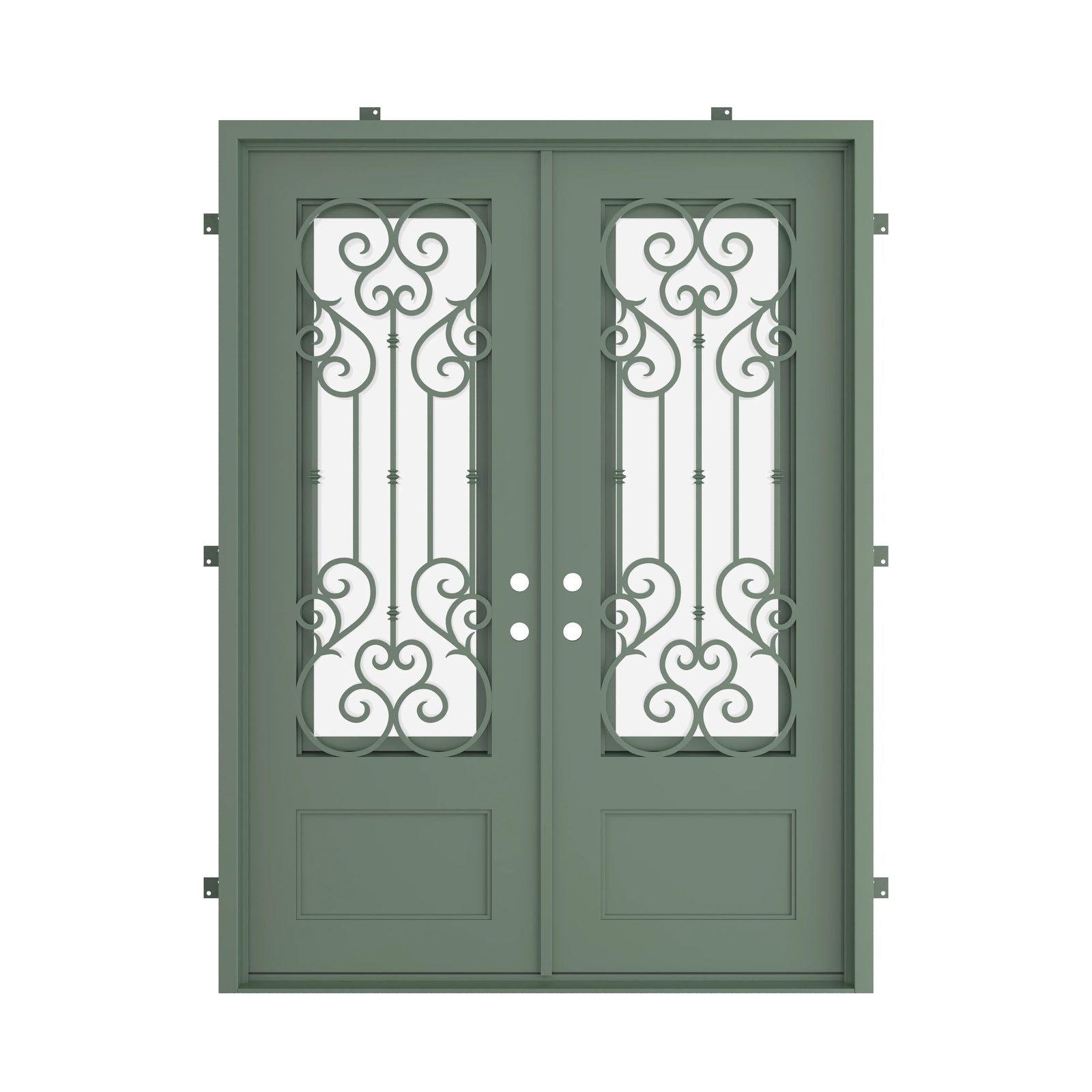 Pinkys New York steel door, double, flat, closed