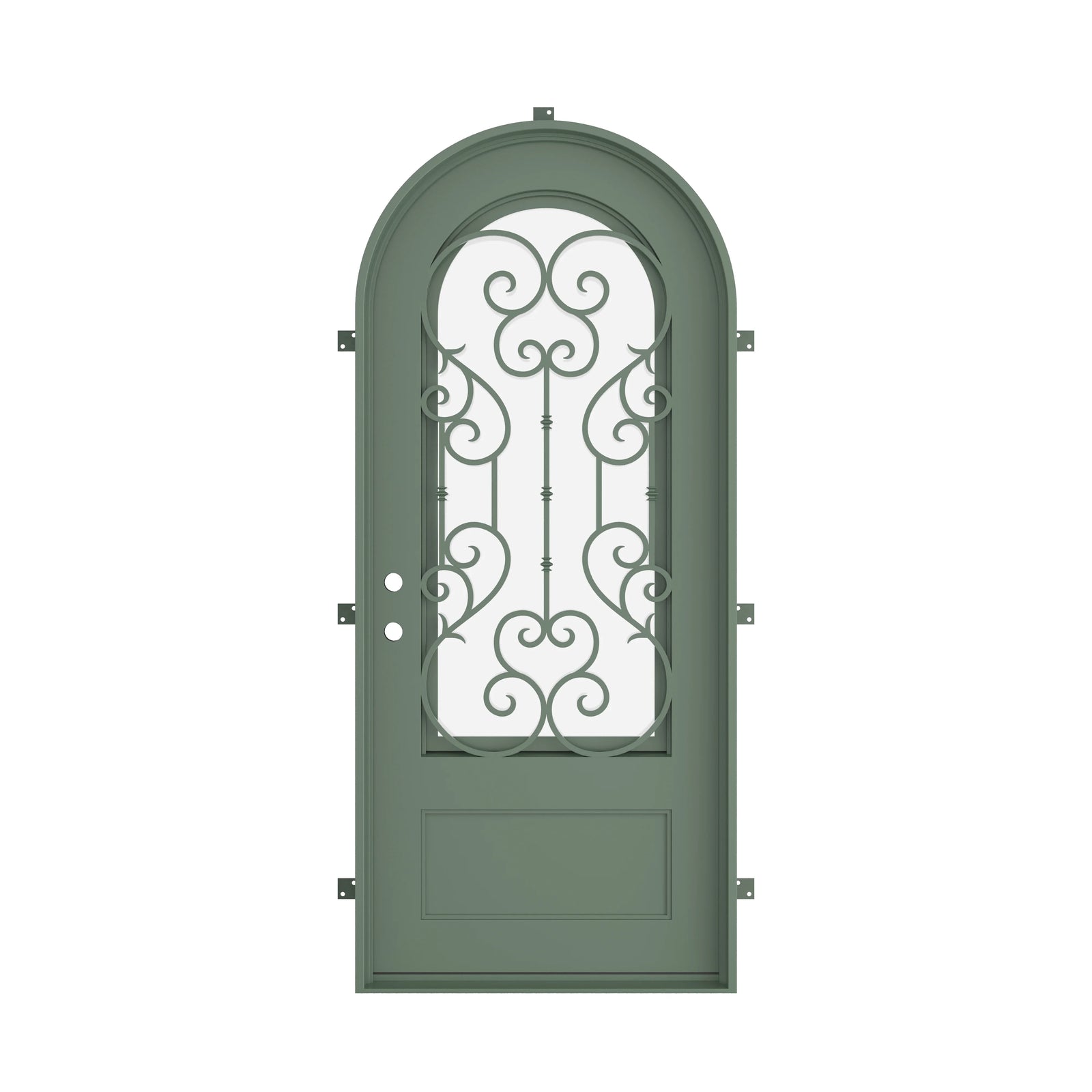Pinkys New York steel door, single, arch, closed