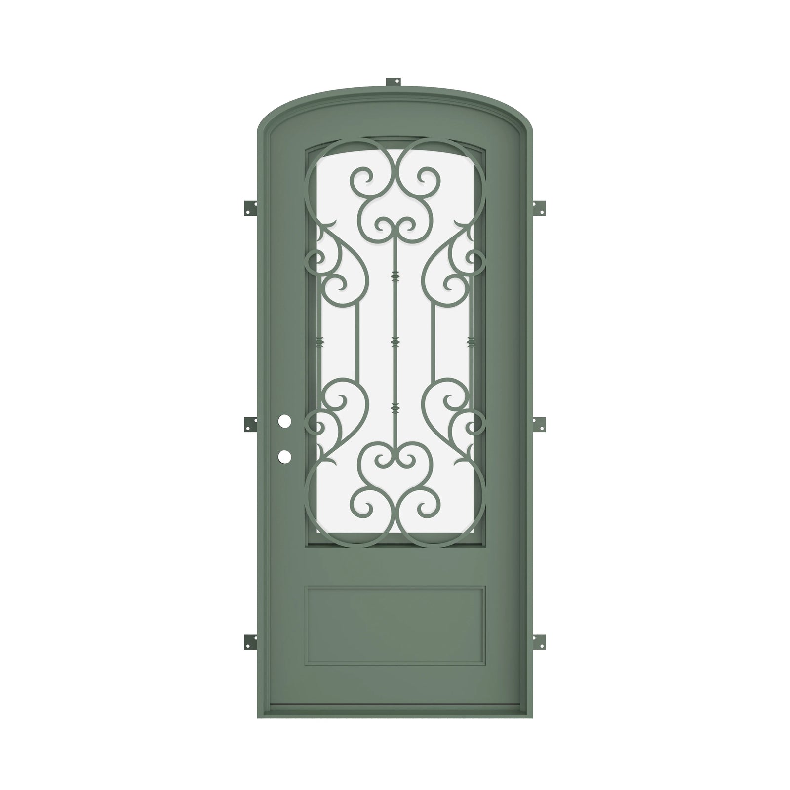 Pinkys New York steel door, single, mini arch, closed