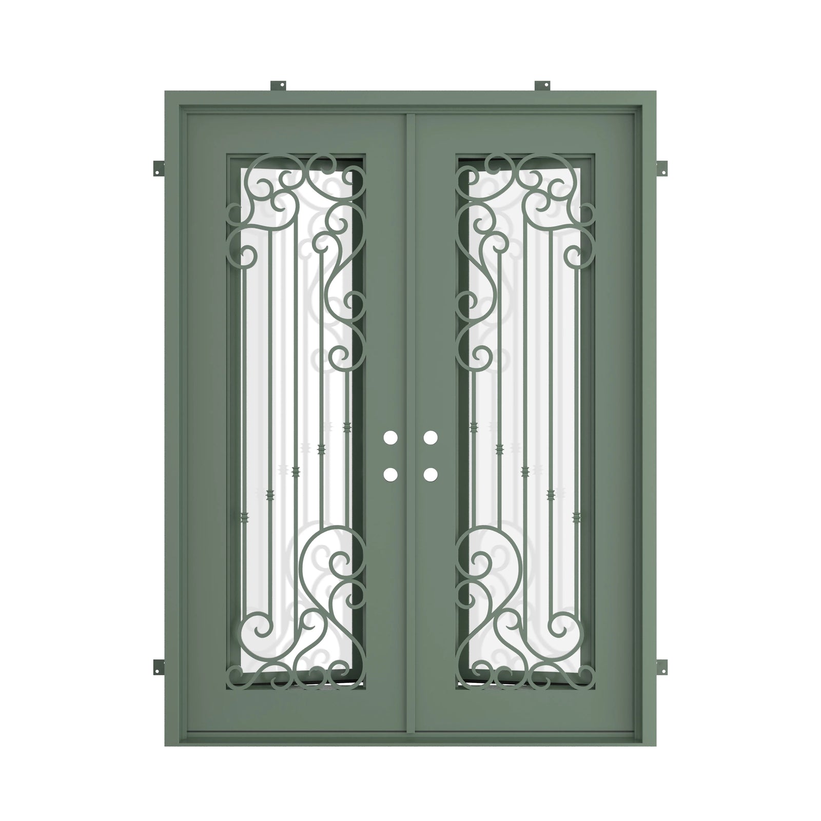 Pinkys Paris steel door, double, flat, closed