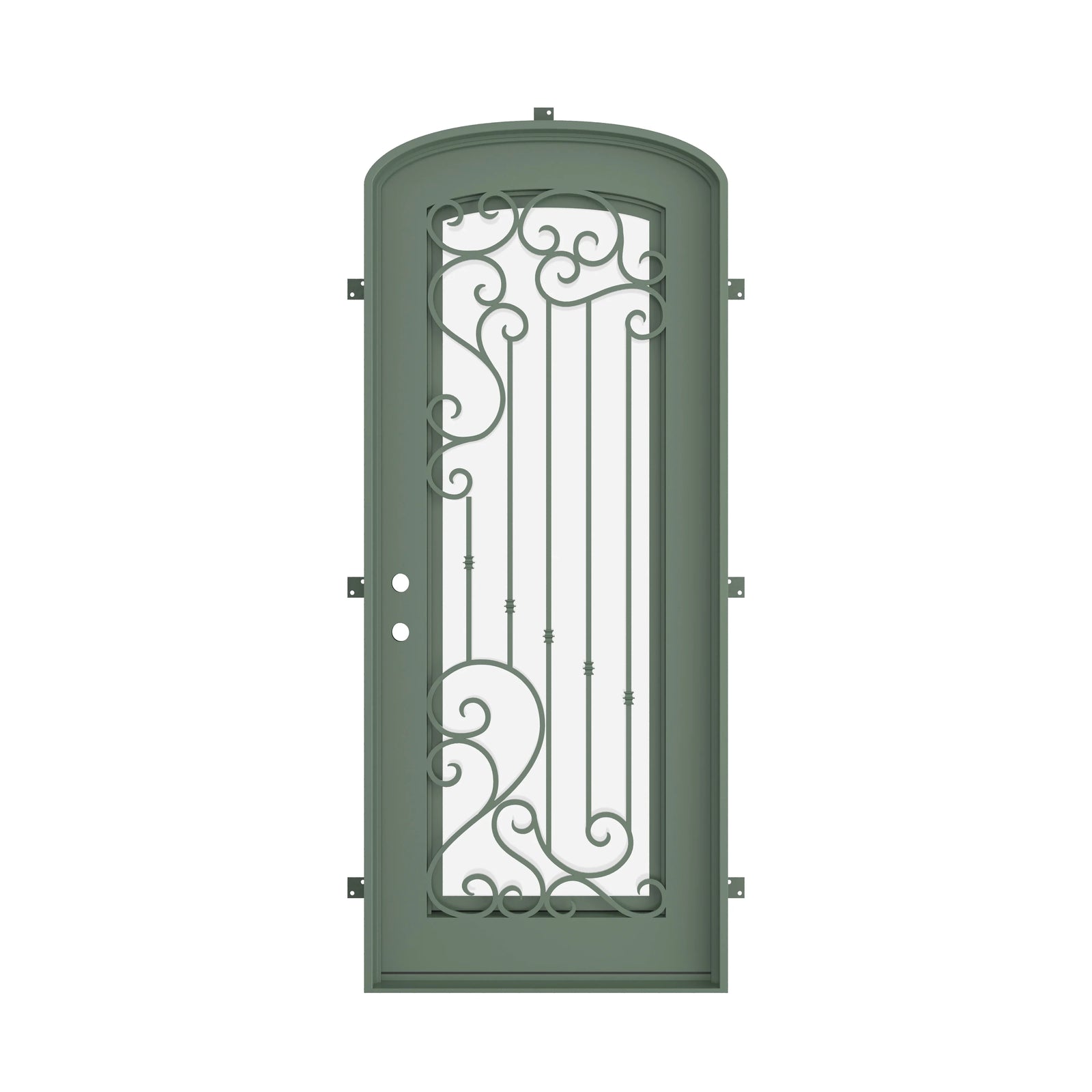 Pinkys Paris steel door, single, mini arch, closed
