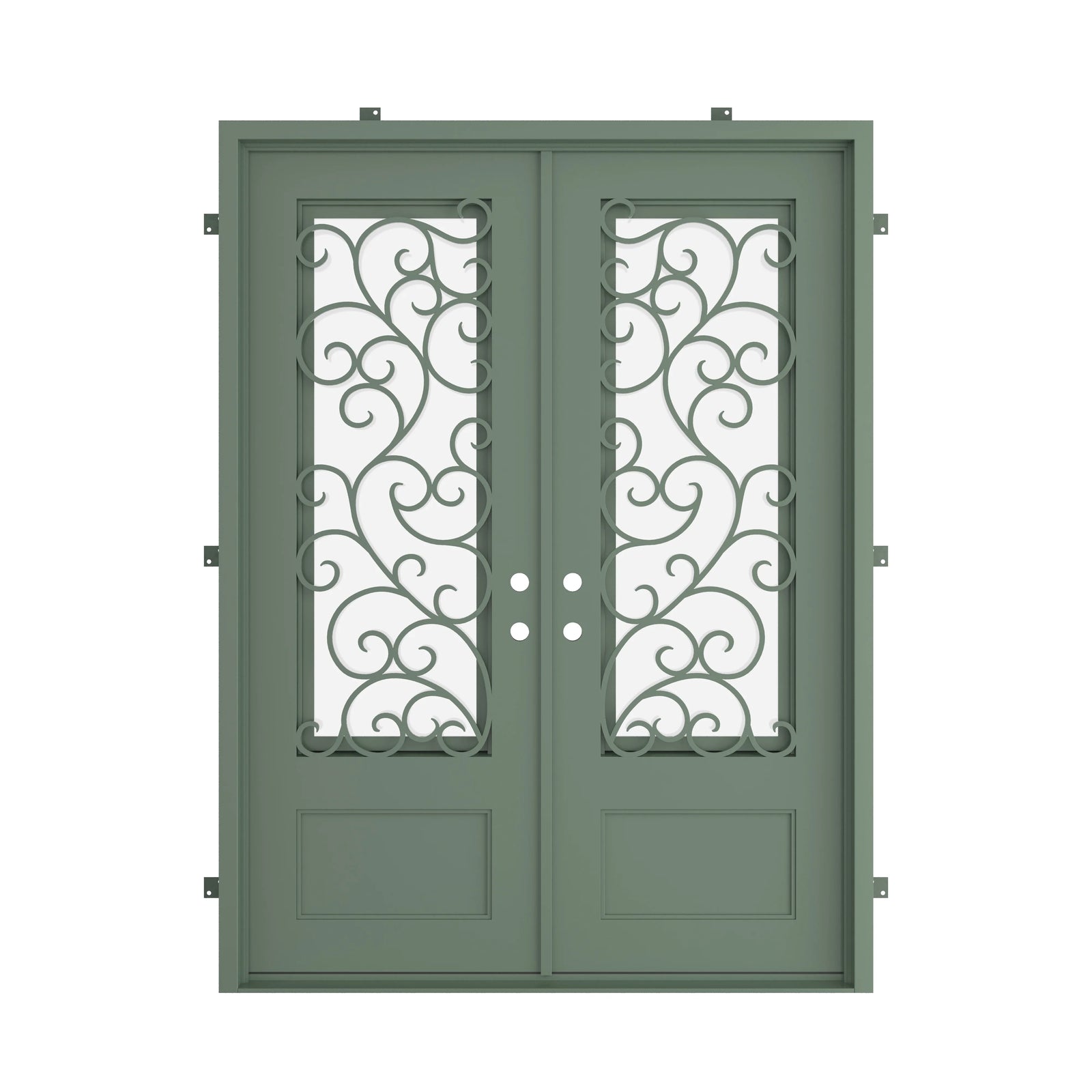 Pinkys Story steel door, double, flat, closed
