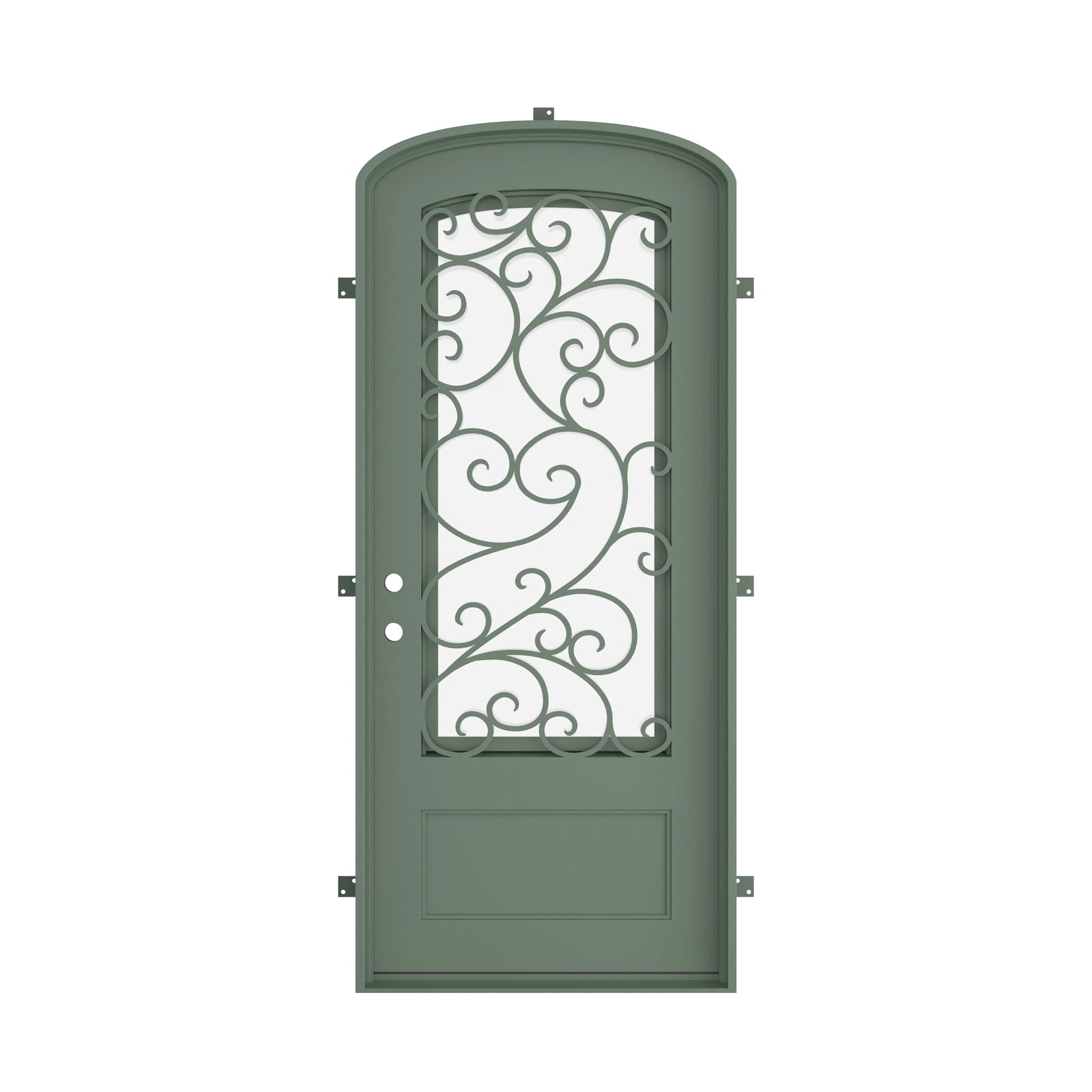 Pinkys Story steel door, single, mini arch, closed