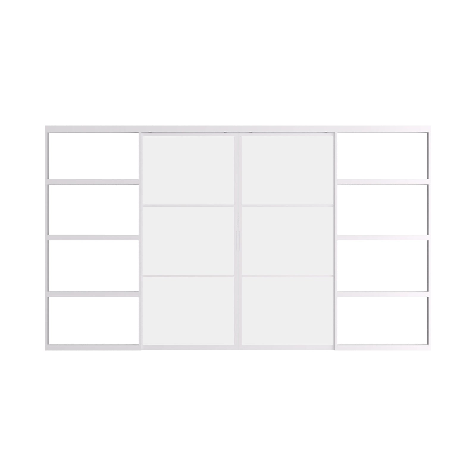 Pinkys Air 4 interior steel door, double, flat, sliding, pocket, top-track, closed