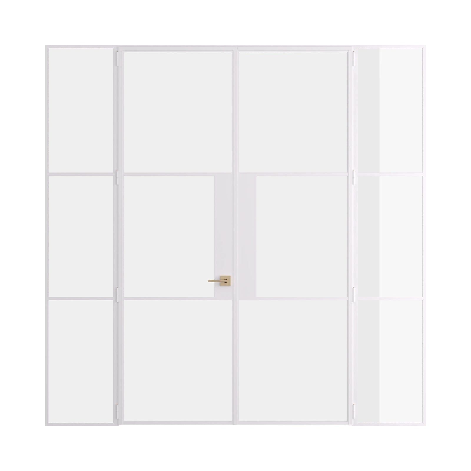 Pinkys Air 4 interior steel door, double, flat, with side windows, closed