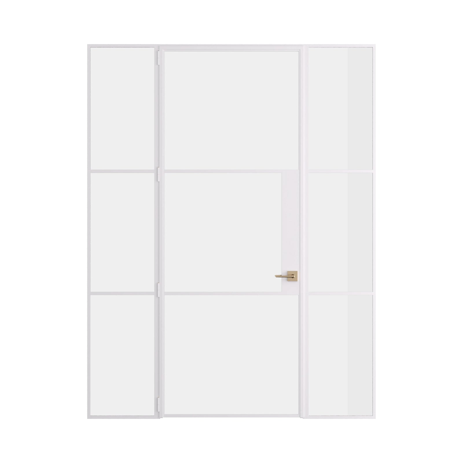 Pinkys Air 4 interior steel door, single, flat, with side windows, closed