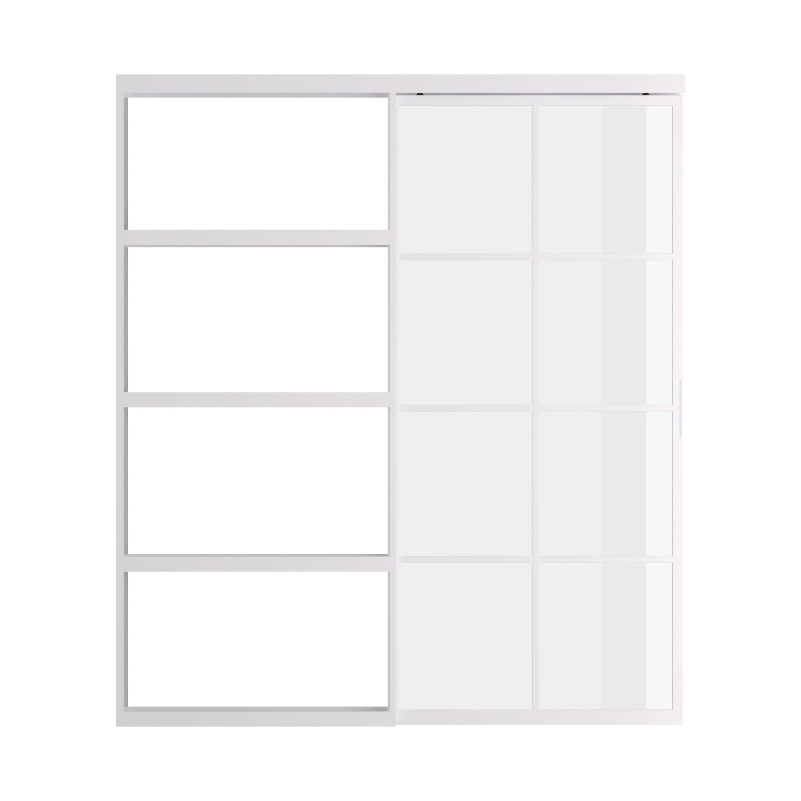 Pinkys Air 5 interior steel door, single, flat, sliding, pocket, top-track, closed