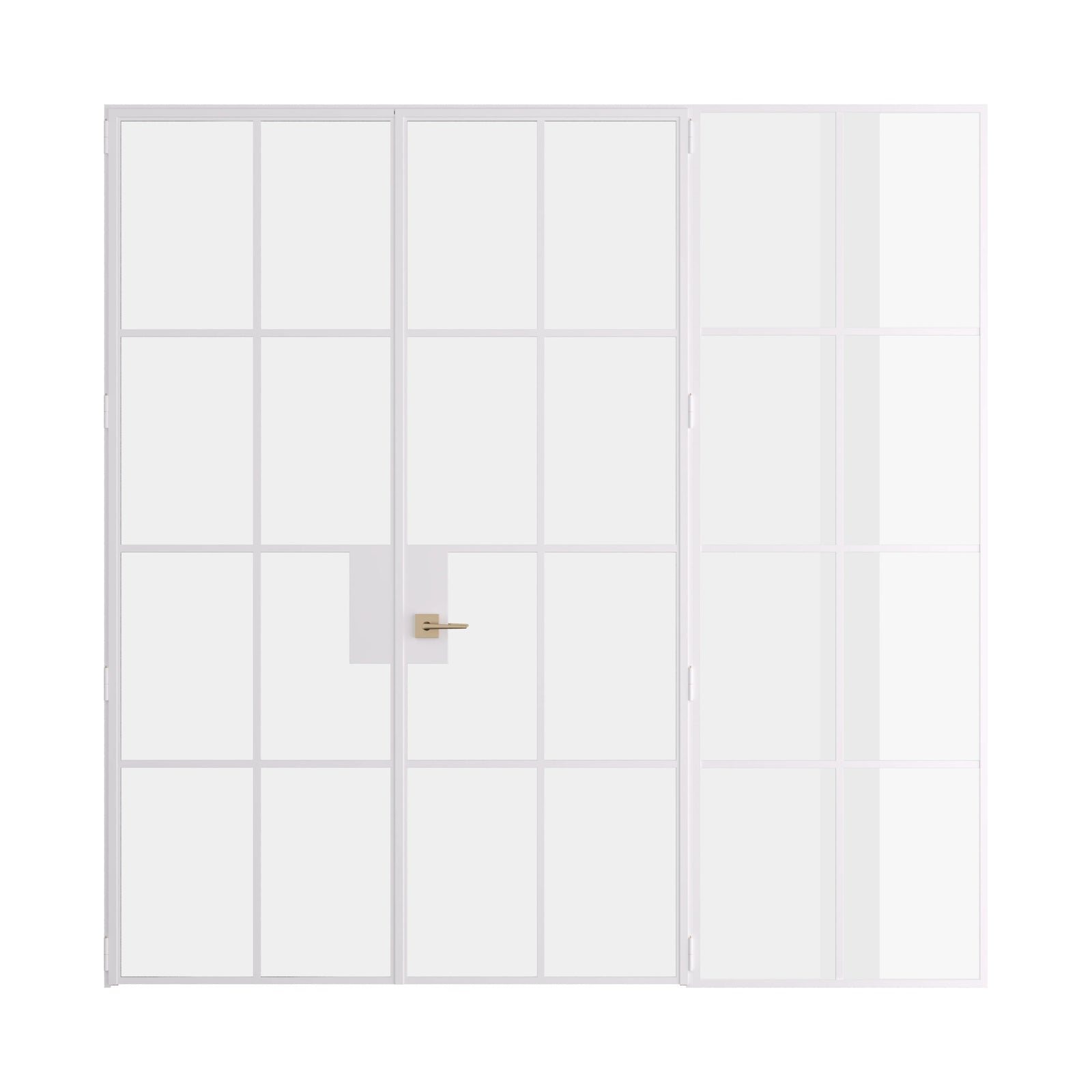 Pinkys Air 5 interior steel door, double, flat, with a right side window, closed
