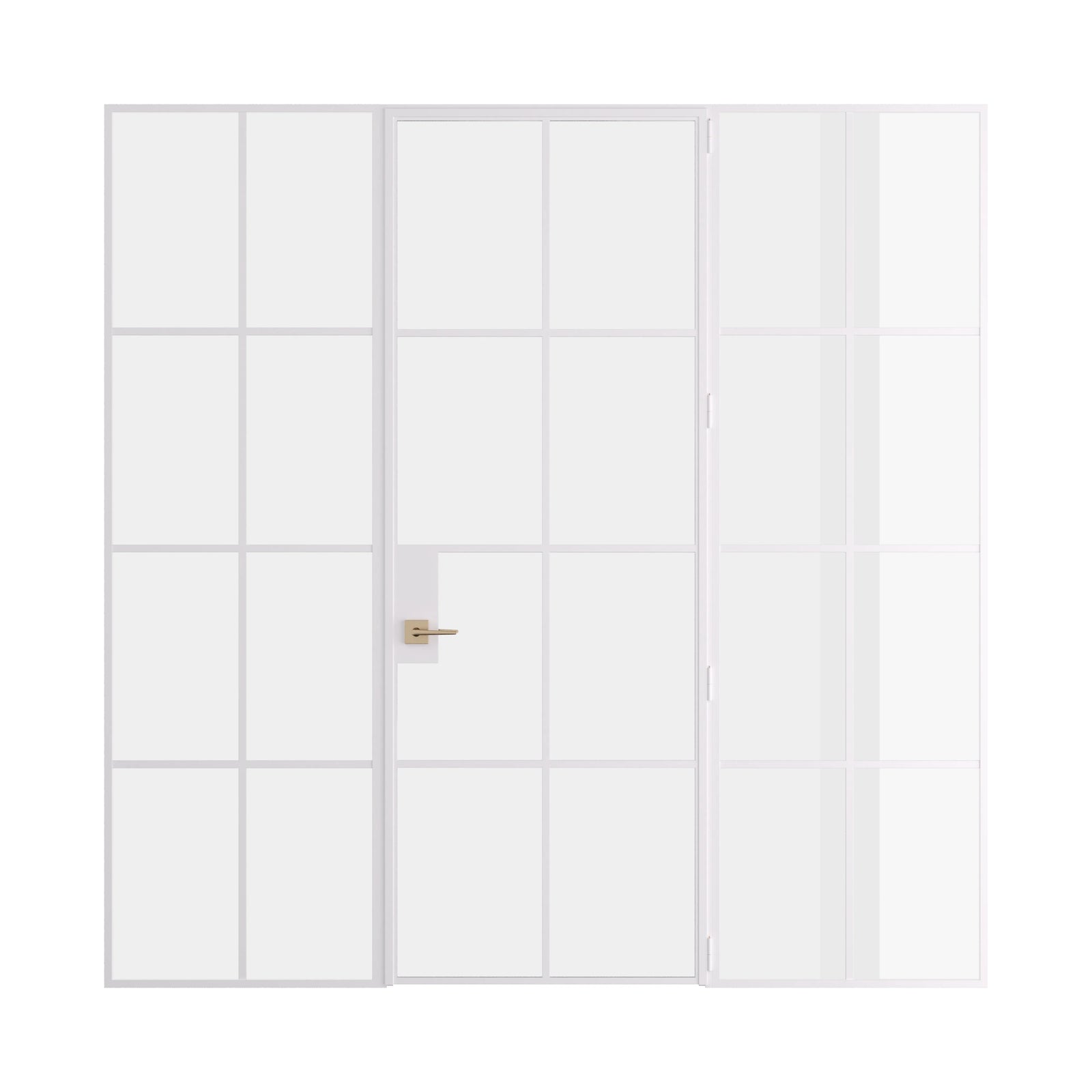 Pinkys Air 5 interior steel door, single, flat, with side windows, closed