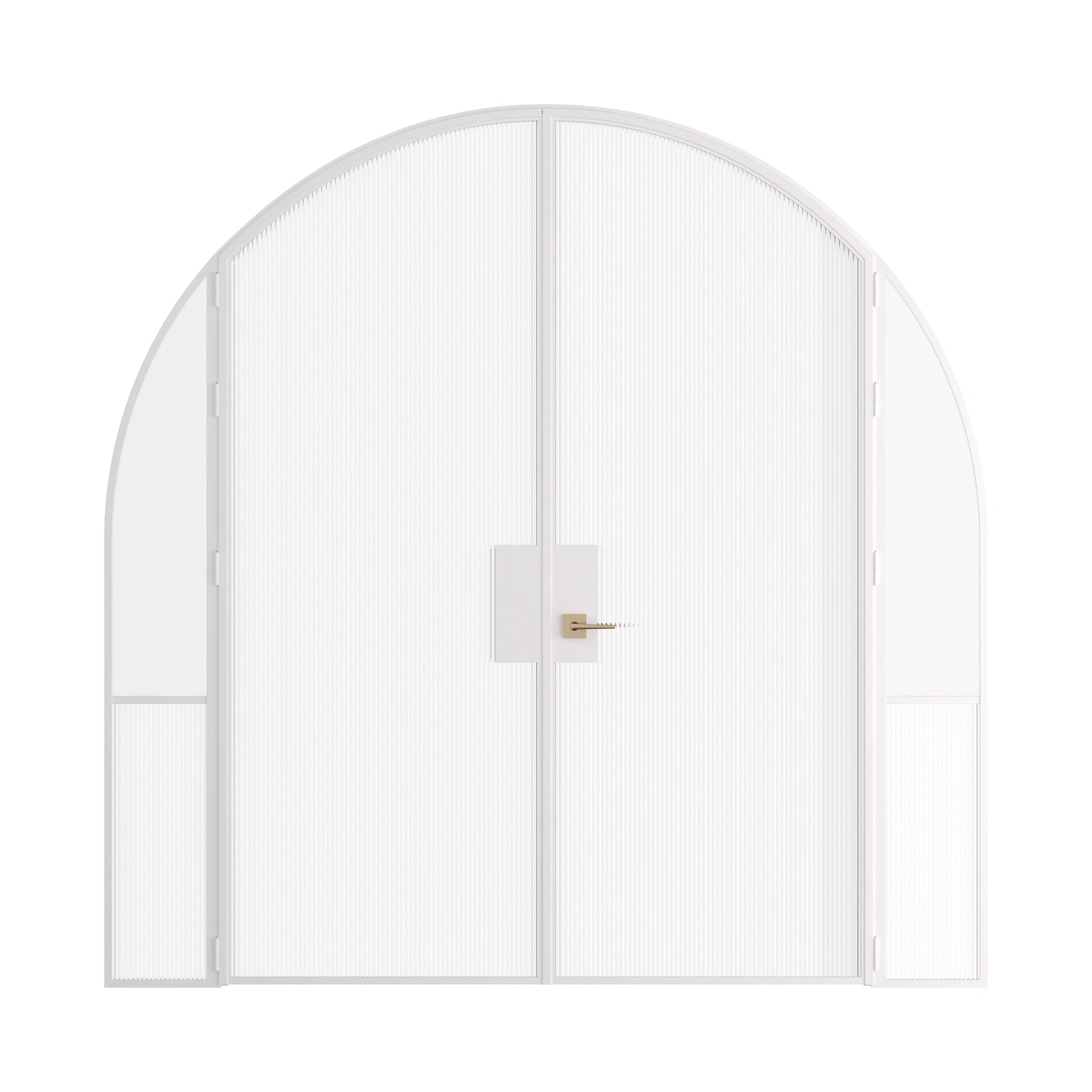 Pinkys Air Grand interior steel door, double, full arch, with side windows, closed
