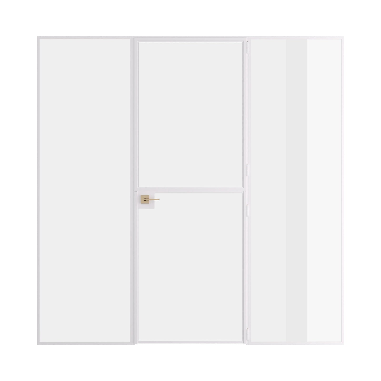 Pinkys Air Lite interior steel door, single, flat, Dutch, with side windows, closed