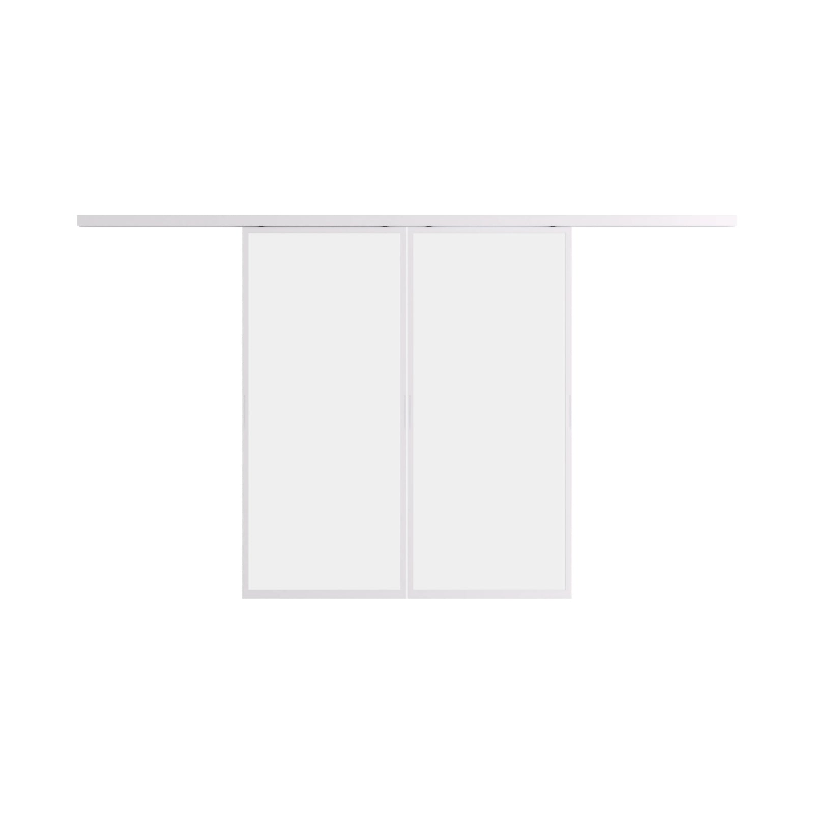 Pinkys Air Lite interior steel door, double, sliding, top-track, closed
