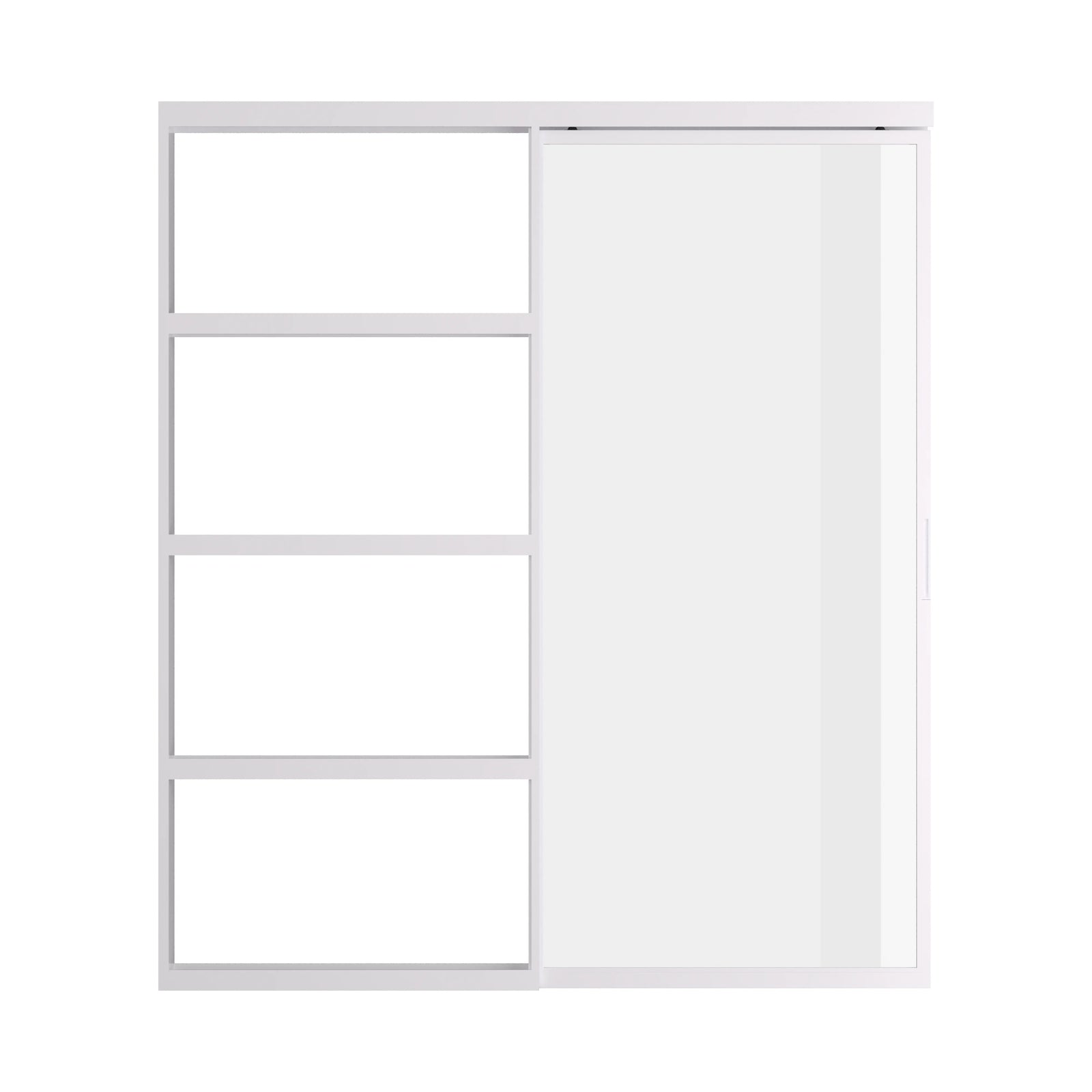 Pinkys Air Lite interior steel door, single, flat, sliding, pocket, top-track, closed