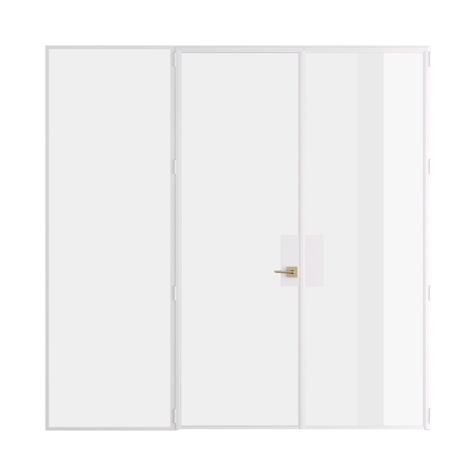 Pinkys Air Lite interior steel door, double, flat, with a left side window, closed
