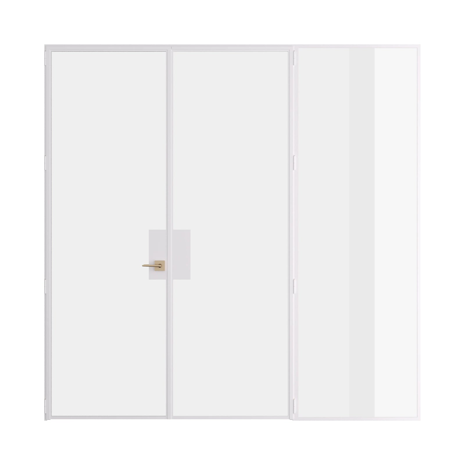 Pinkys Air Lite interior steel door, double, flat, with a right side window, closed