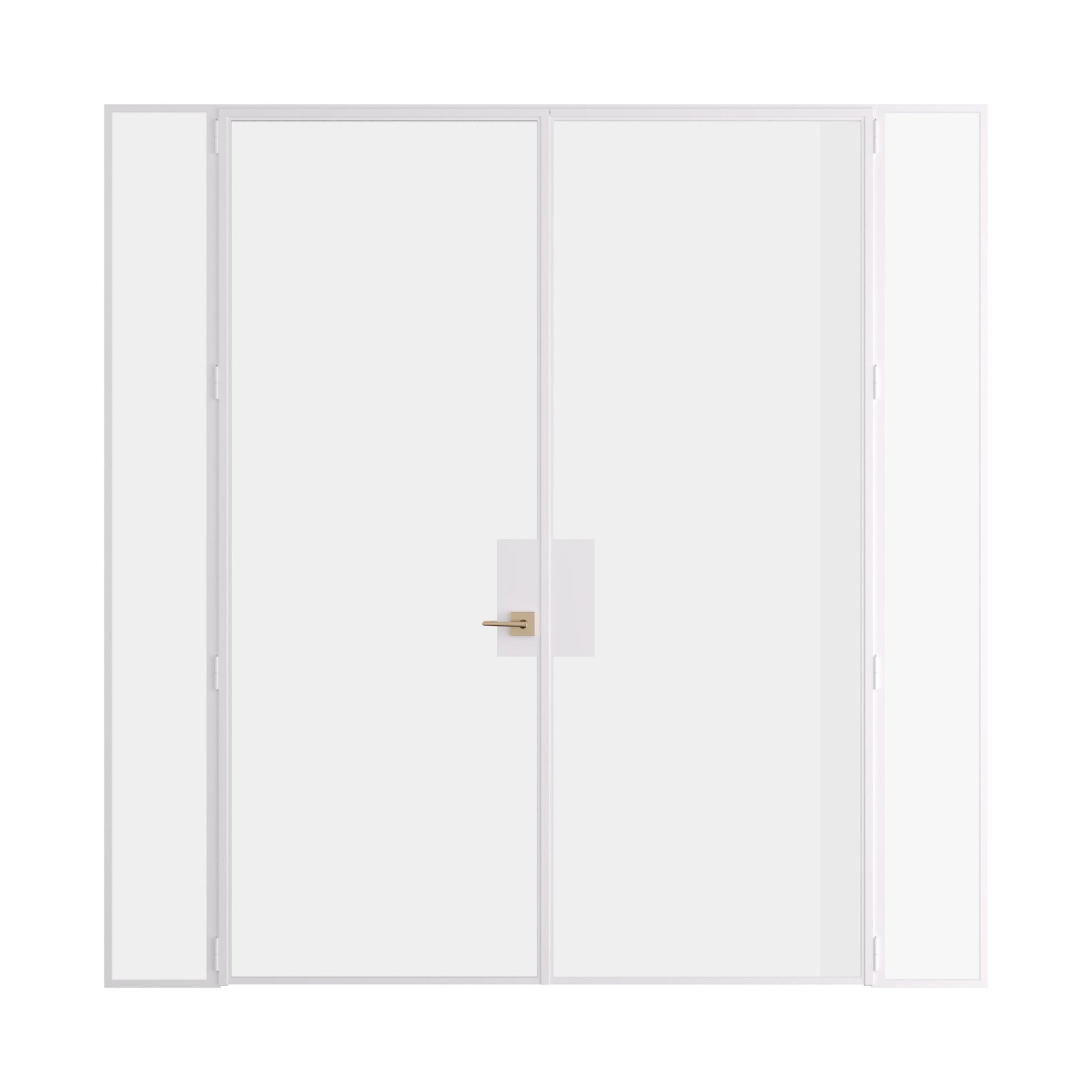 Pinkys Air Lite interior steel door, double, flat, with side windows, closed