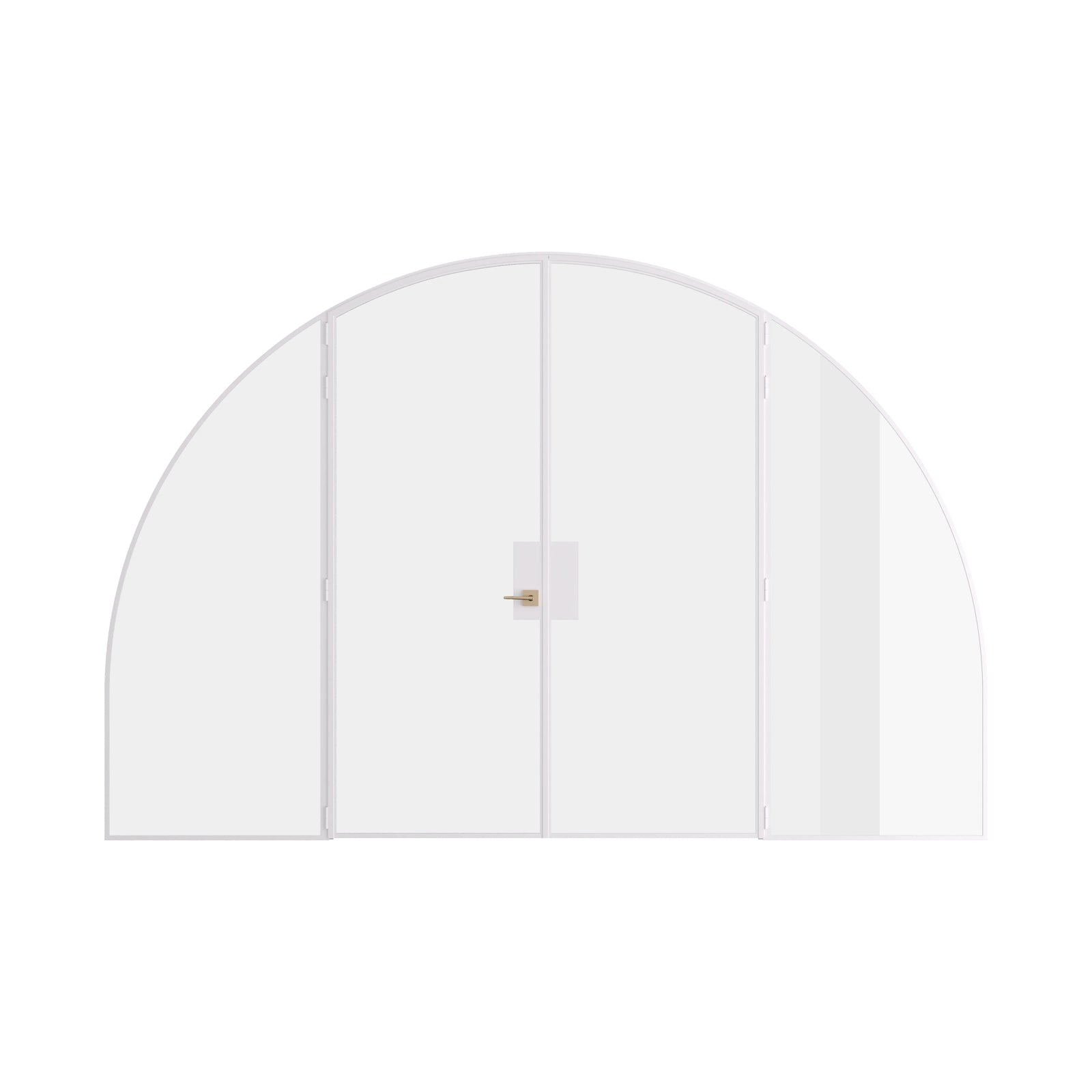 Pinkys Air Lite interior steel door, double, full arch, with side windows, closed
