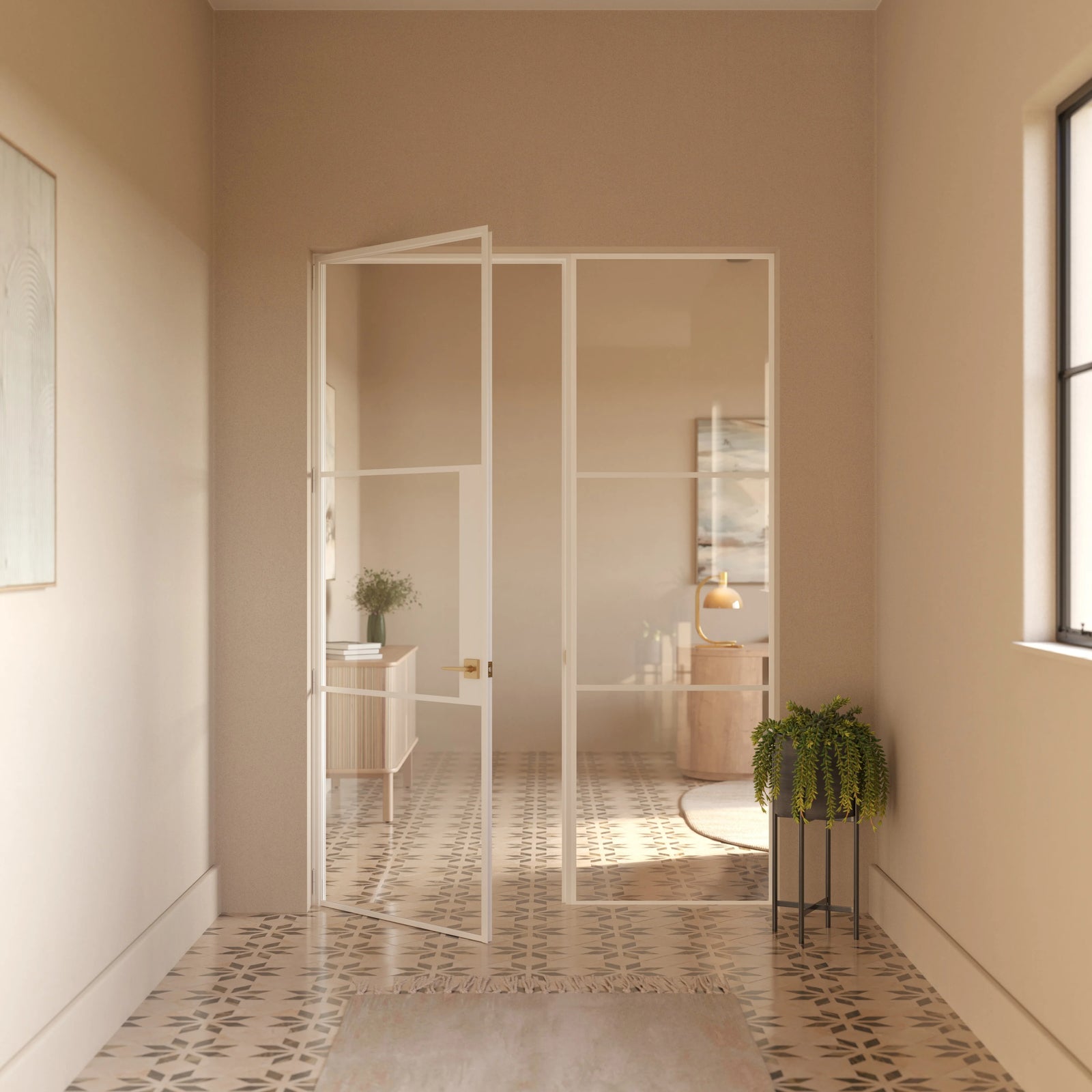 Pinkys Air 4 interior steel door