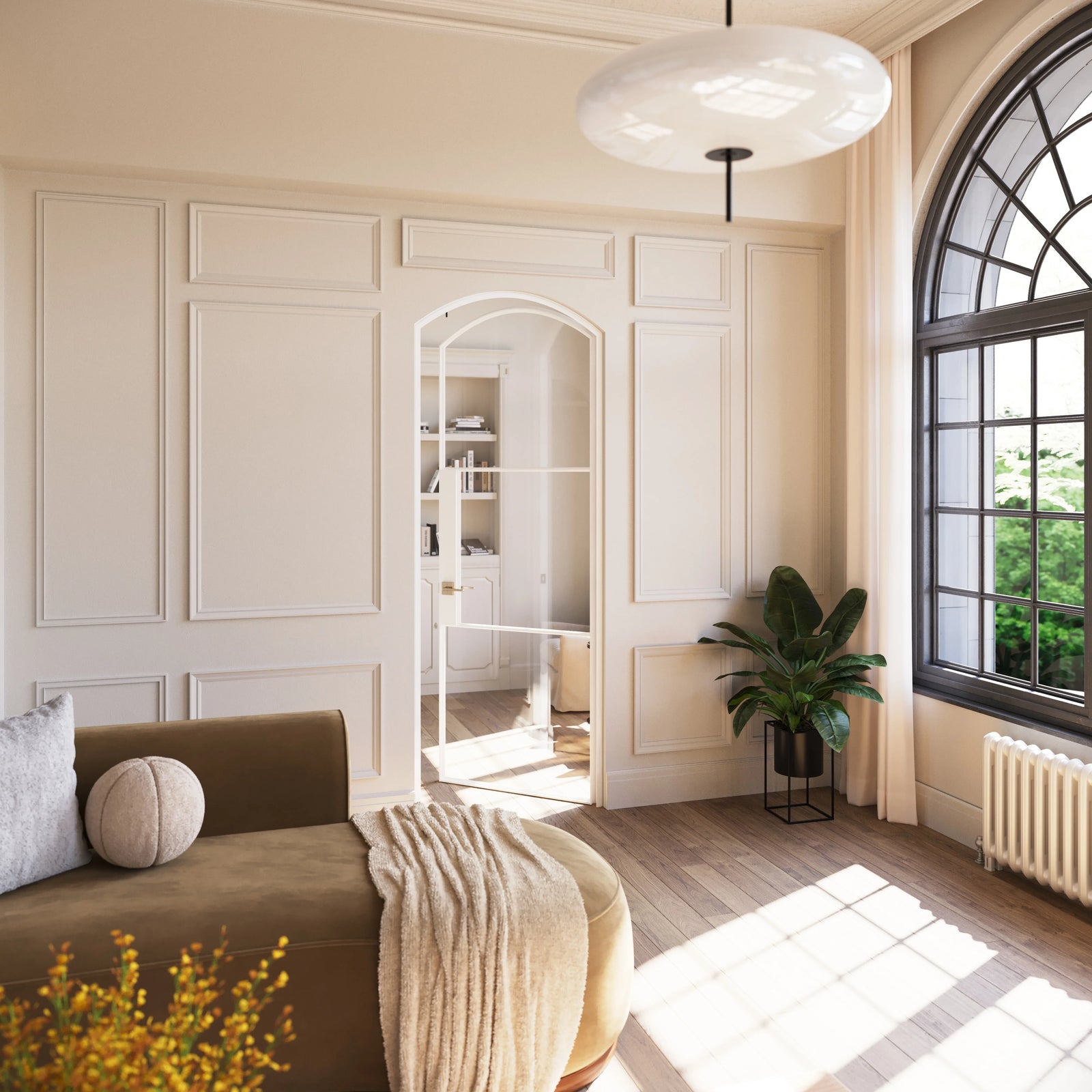 Pinkys Air 4 interior steel door, single, arch