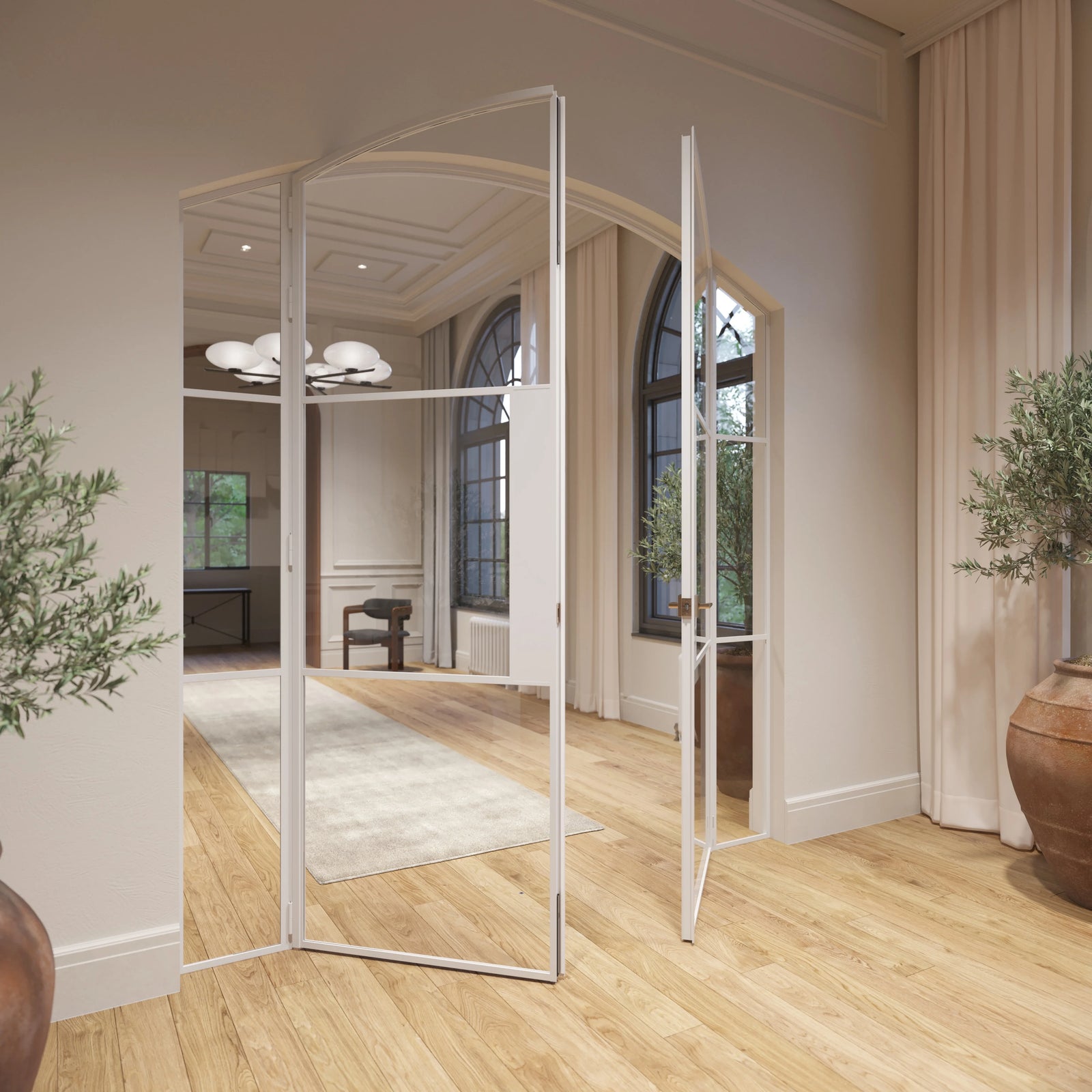 Pinkys Air 4 interior steel door, double, arch
