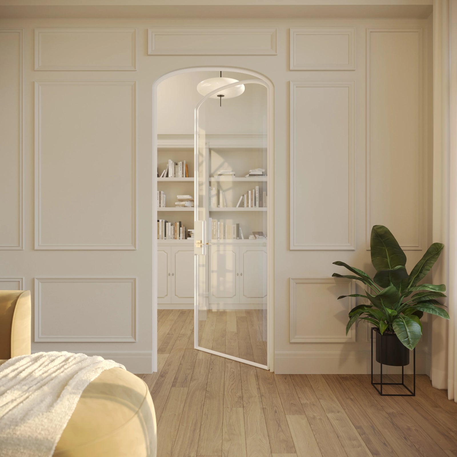 Pinkys Air Lite interior steel door, single, arch