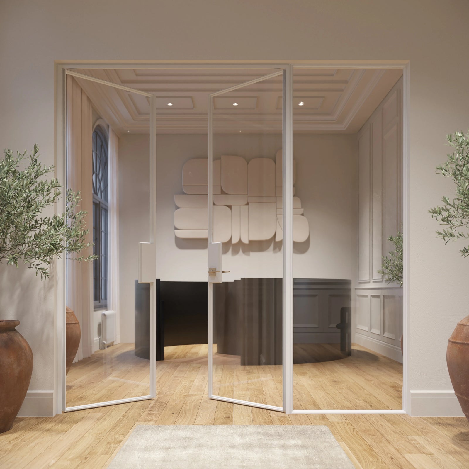 Pinkys Air Lite interior steel door, double, flat