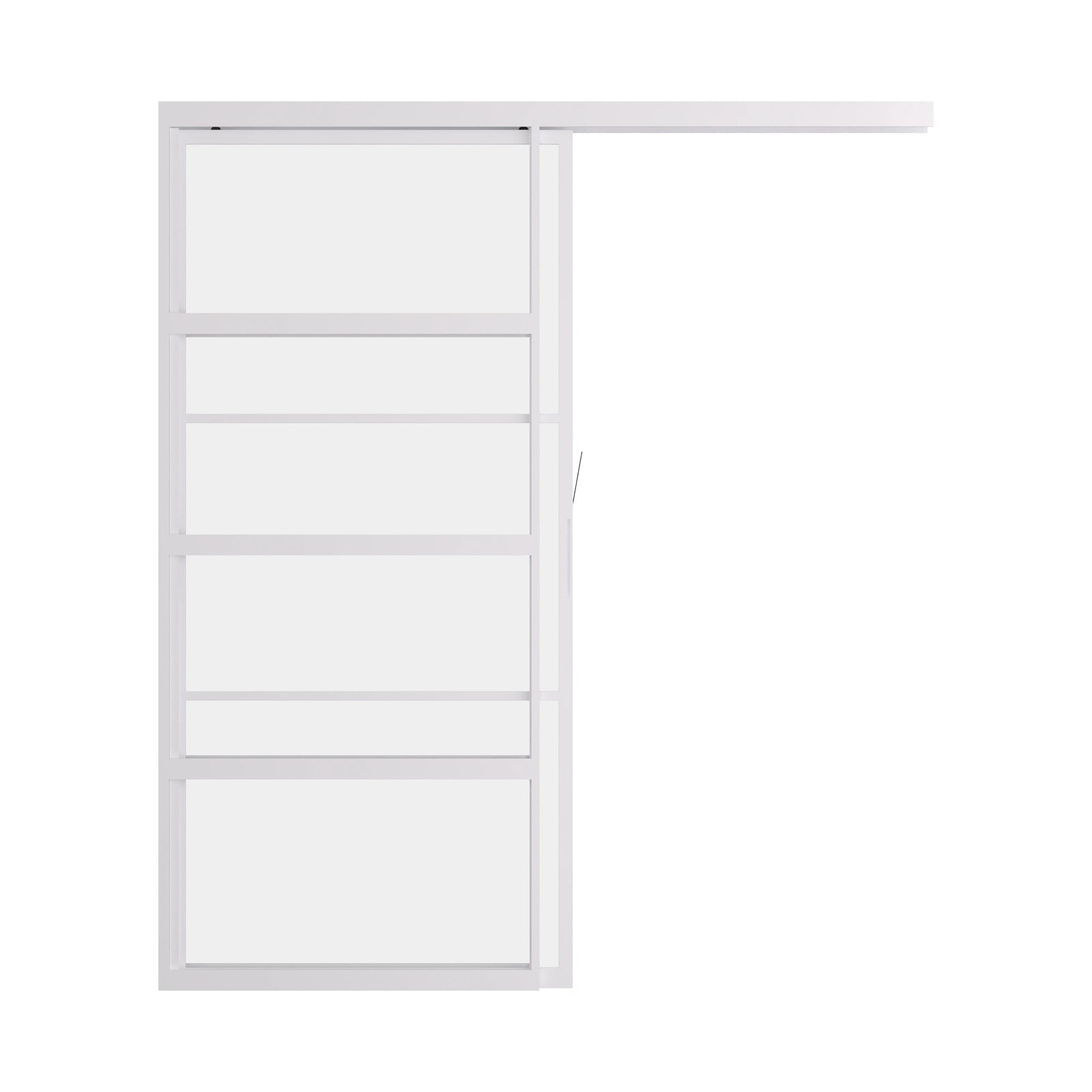 Pinkys Air 4 interior steel door, single, flat, sliding, pocket, top-track, open