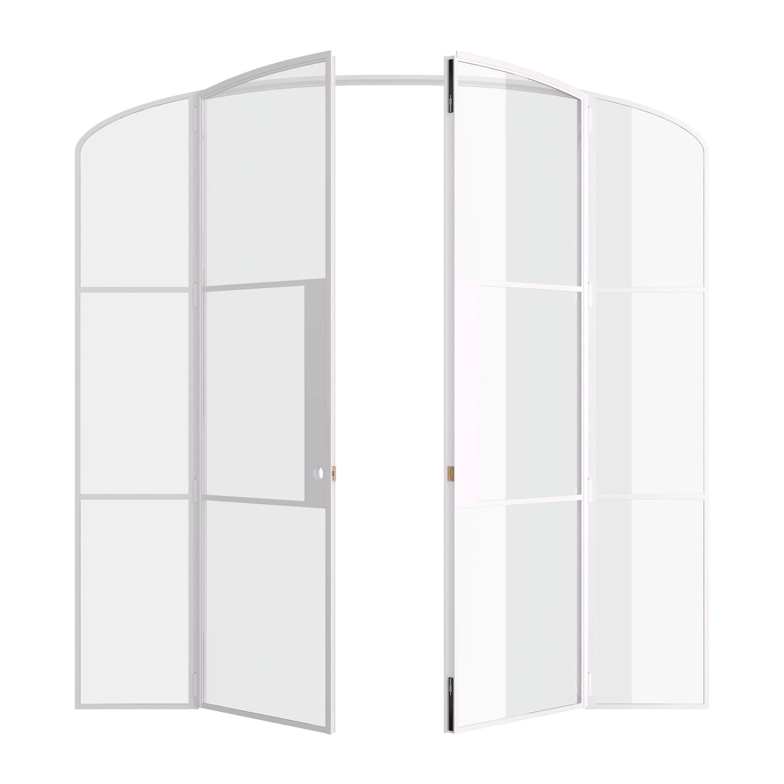Pinkys Air 4 interior steel door, double, mini arch, with side windows, open