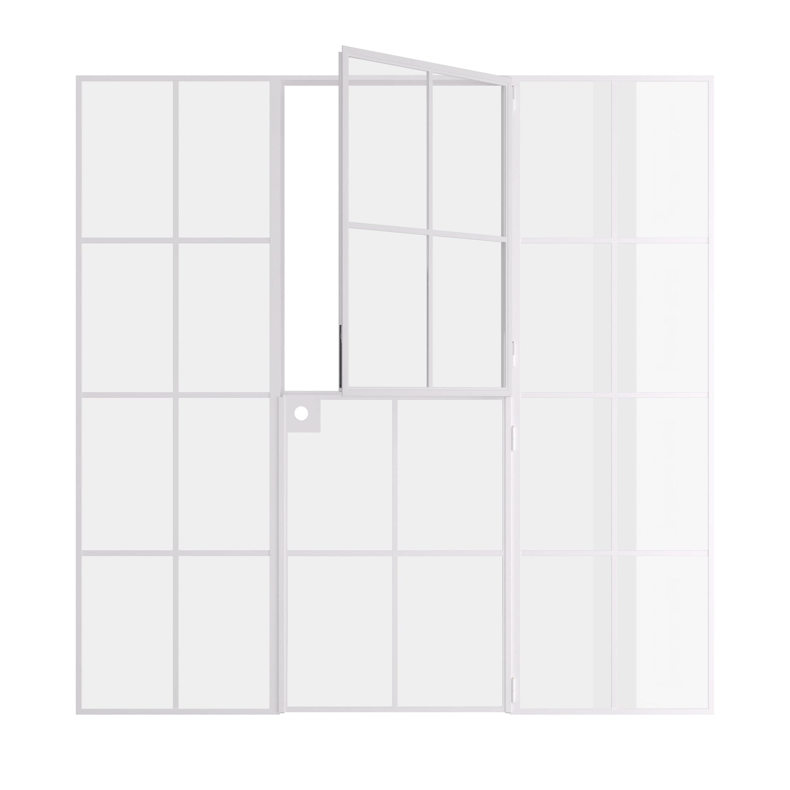 Pinkys Air 5 interior steel door, single, flat, Dutch, with side windows, open