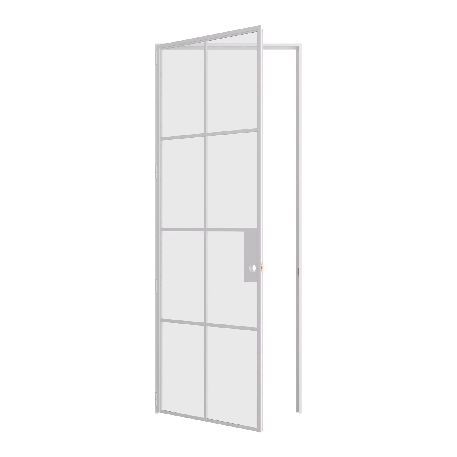 Pinkys Air 5 interior steel door, single, flat, open