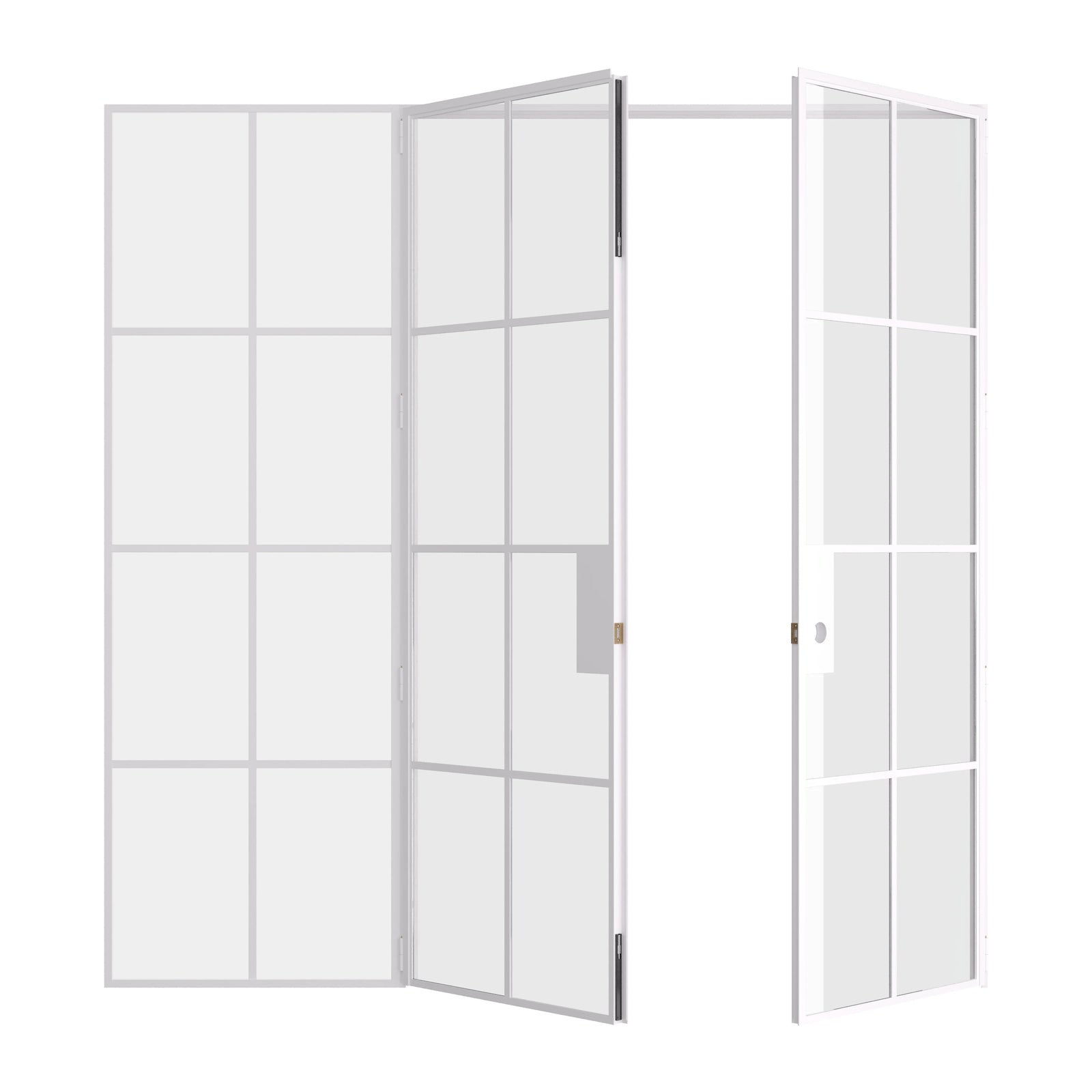 Pinkys Air 5 interior steel door, double, flat, open