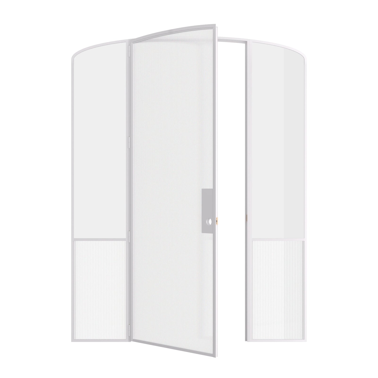Pinkys Air Grand interior steel door, single, mini arch, with side windows, open