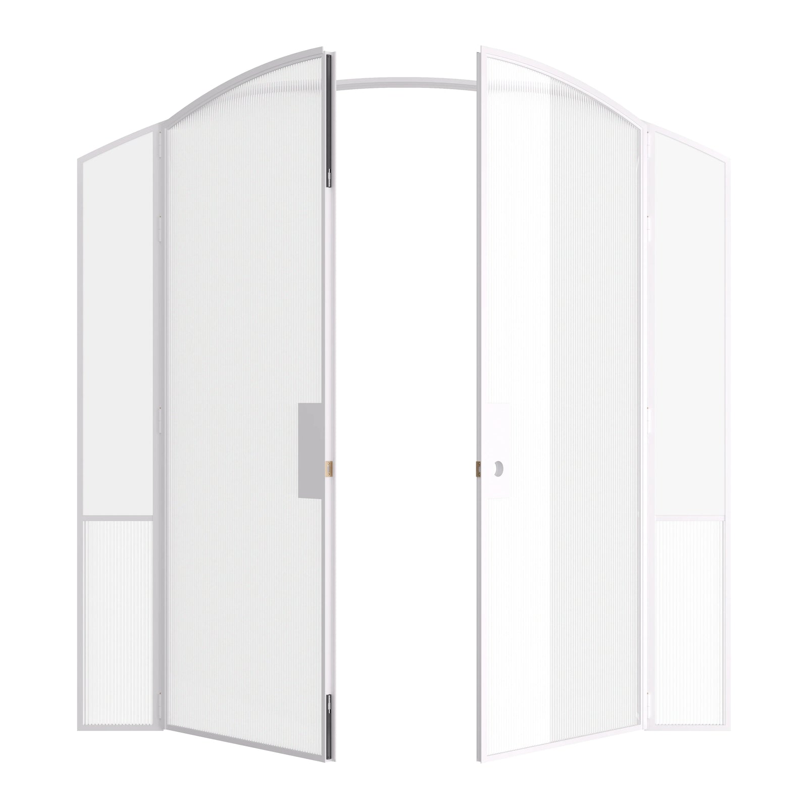 Pinkys Air Grand interior steel door, double, arch, with side windows, open