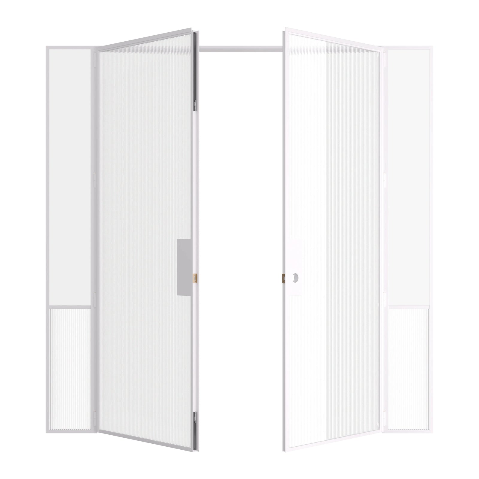 Pinkys Air Grand interior steel door, double, flat, with side windows, open