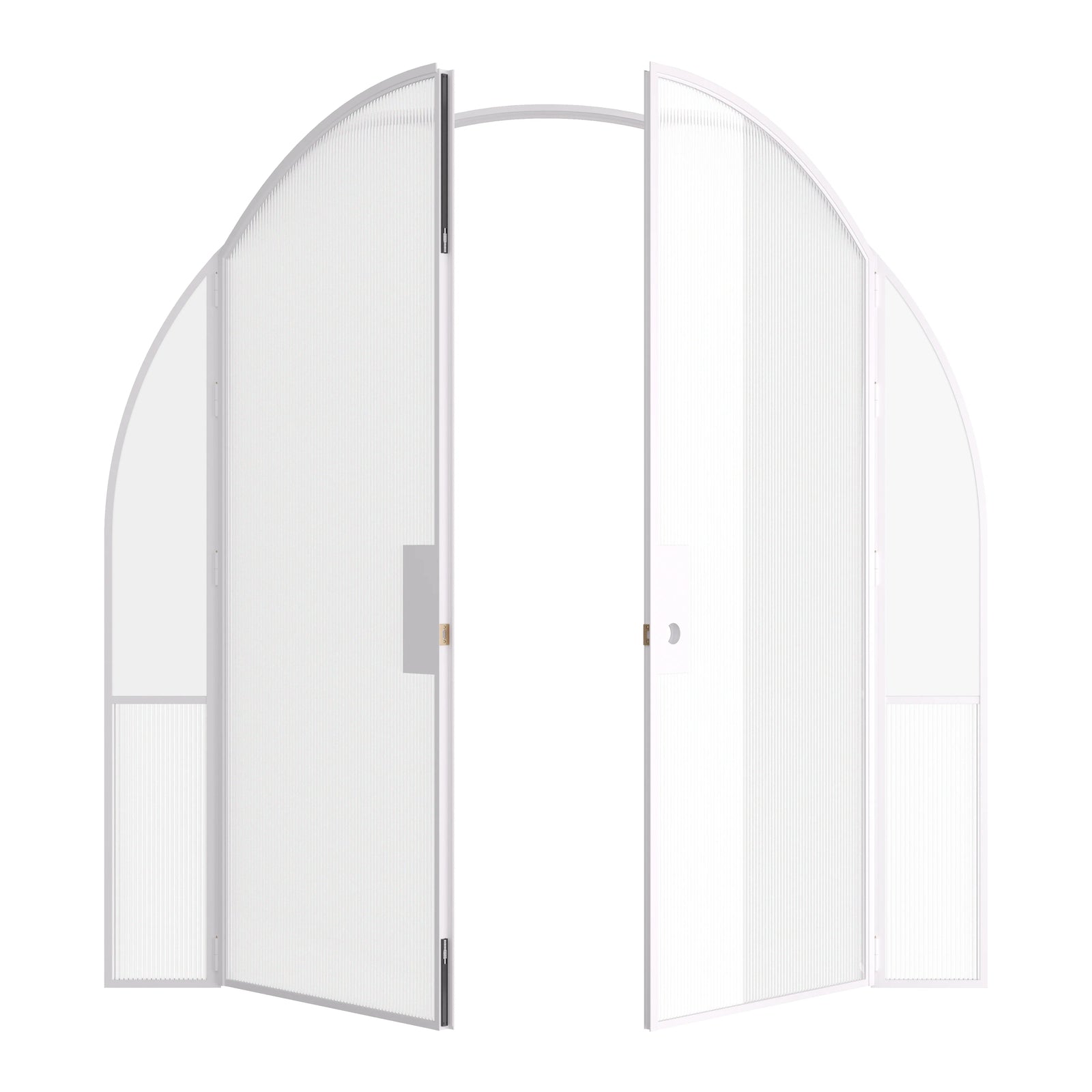 Pinkys Air Grand interior steel door, double, full arch, with side windows, open