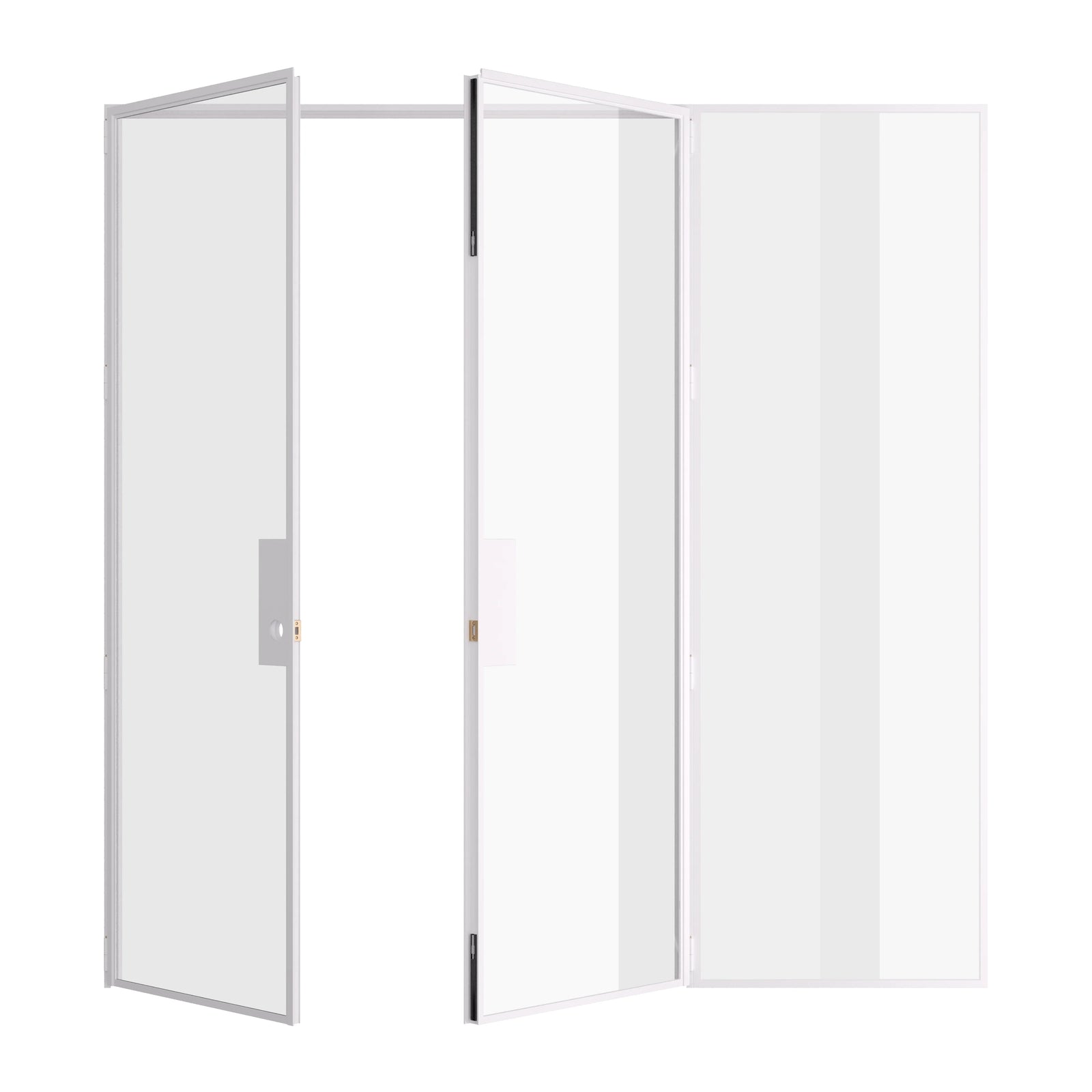 Pinkys Air Lite interior steel door, double, flat, open
