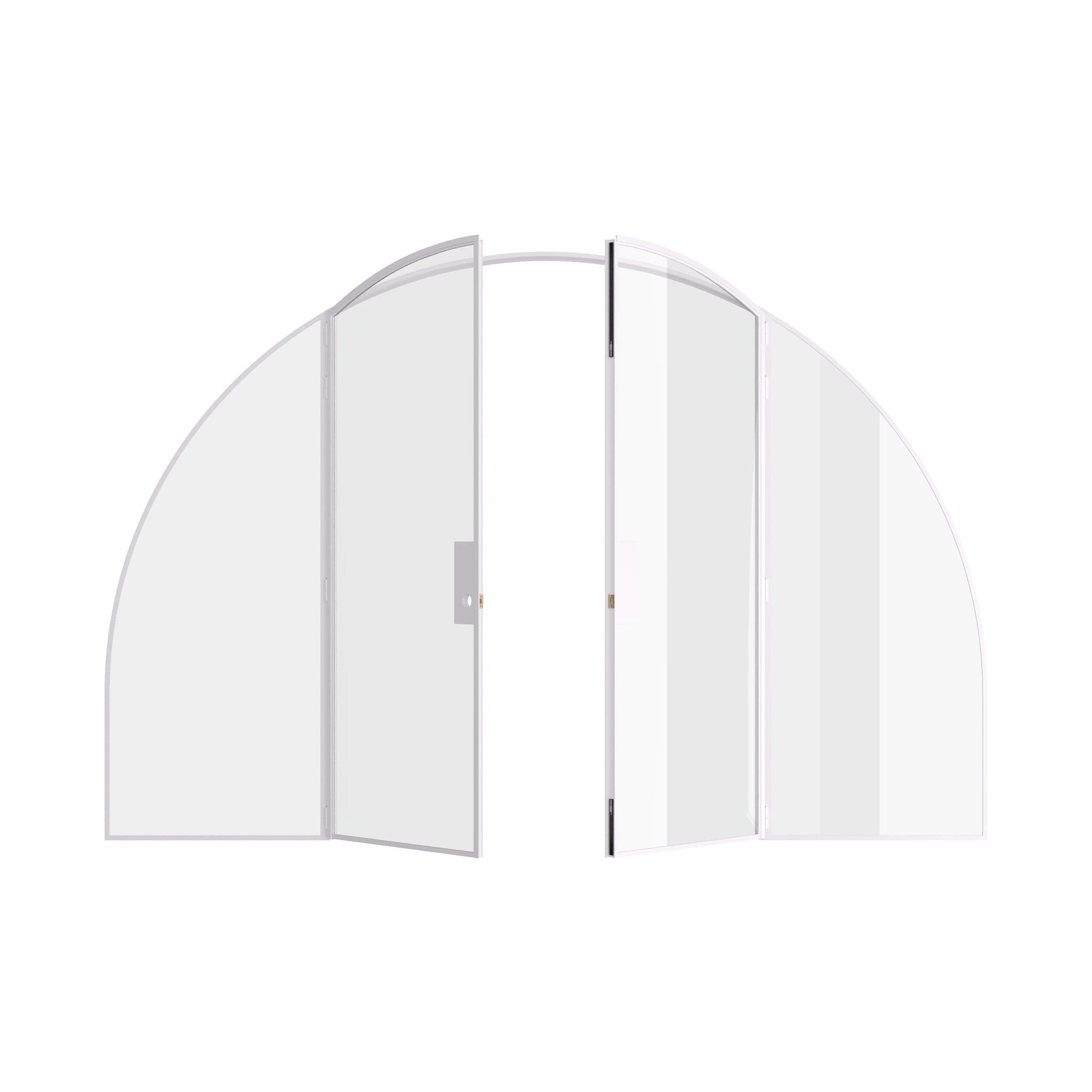 Pinkys Air Lite interior steel door, double, full arch, with side windows, open