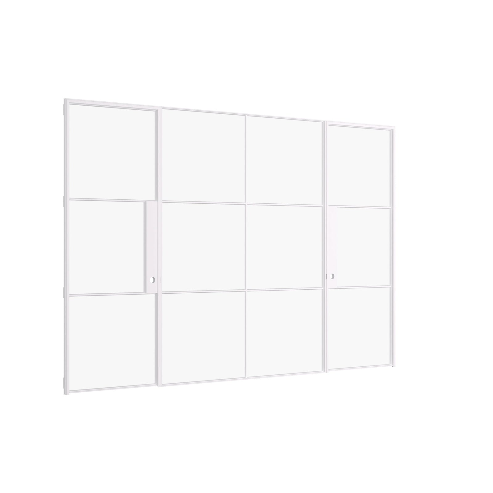 Pinkys Air 4 interior steel door, dual single, with a fixed middle panel, closed