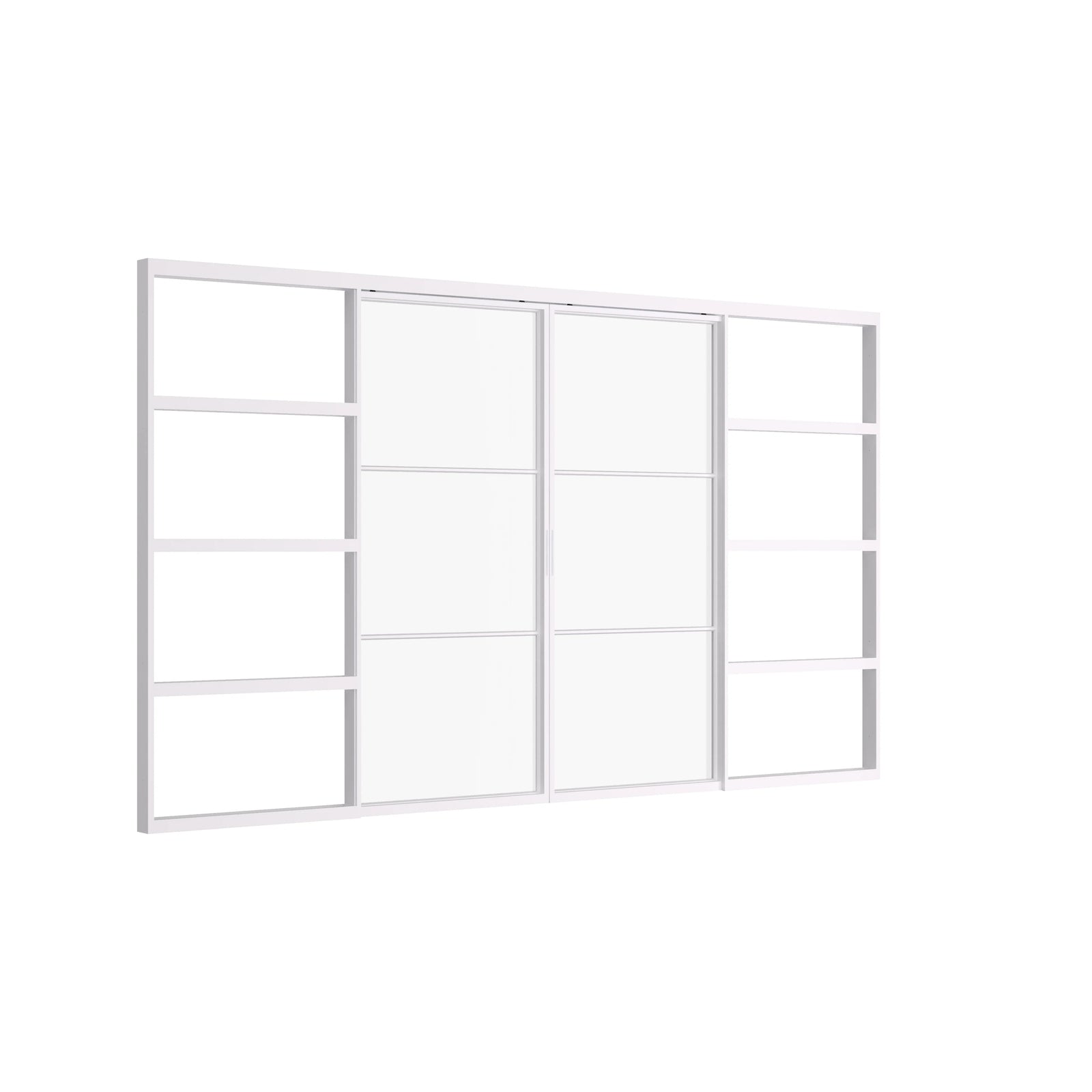 Pinkys Air 4 interior steel door, double, flat, sliding, pocket, top-track, closed