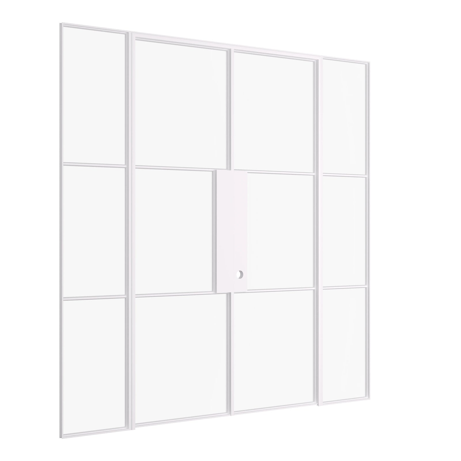 Pinkys Air 4 interior steel door, double, flat, with side windows, closed
