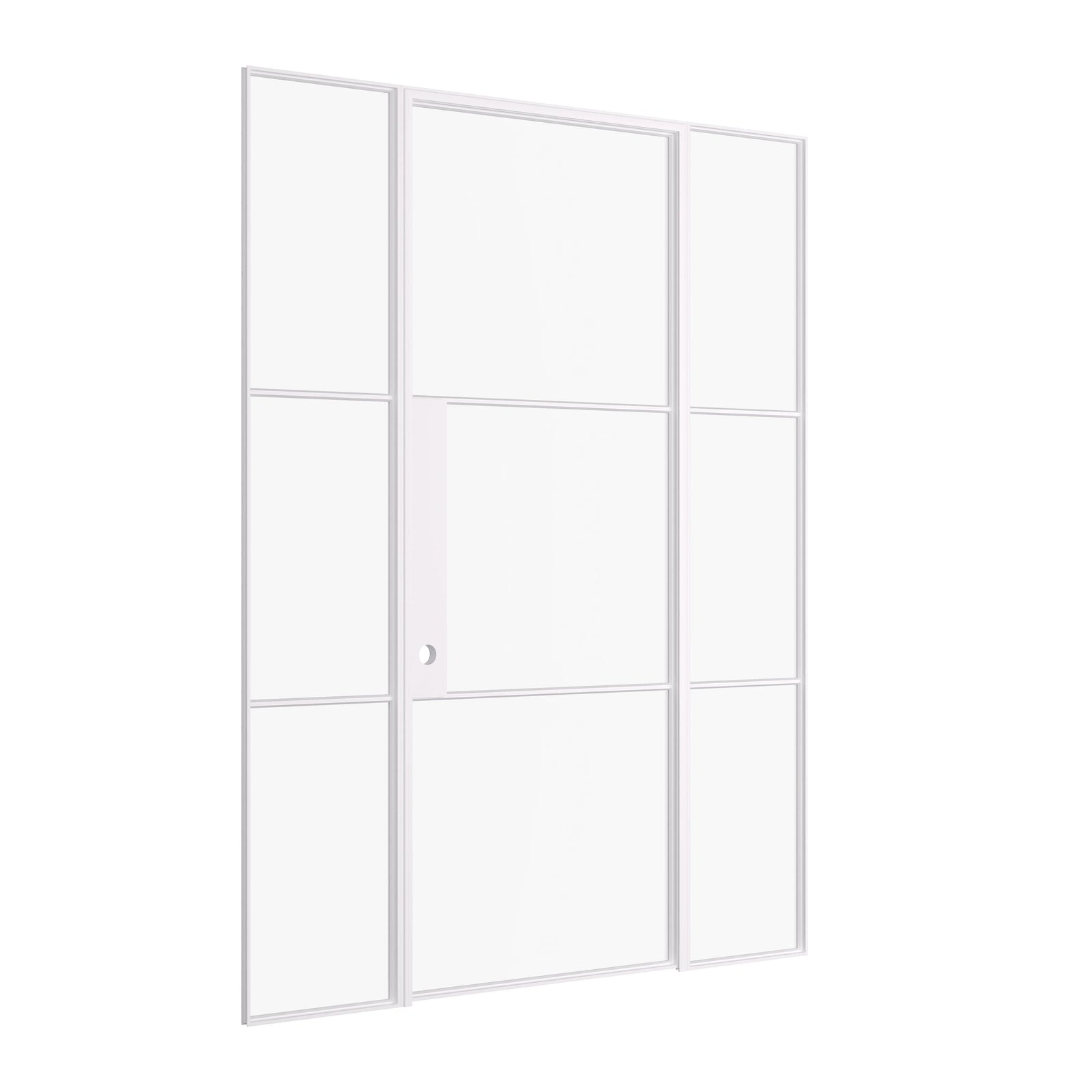 Pinkys Air 4 interior steel door, single, flat, with side windows, closed