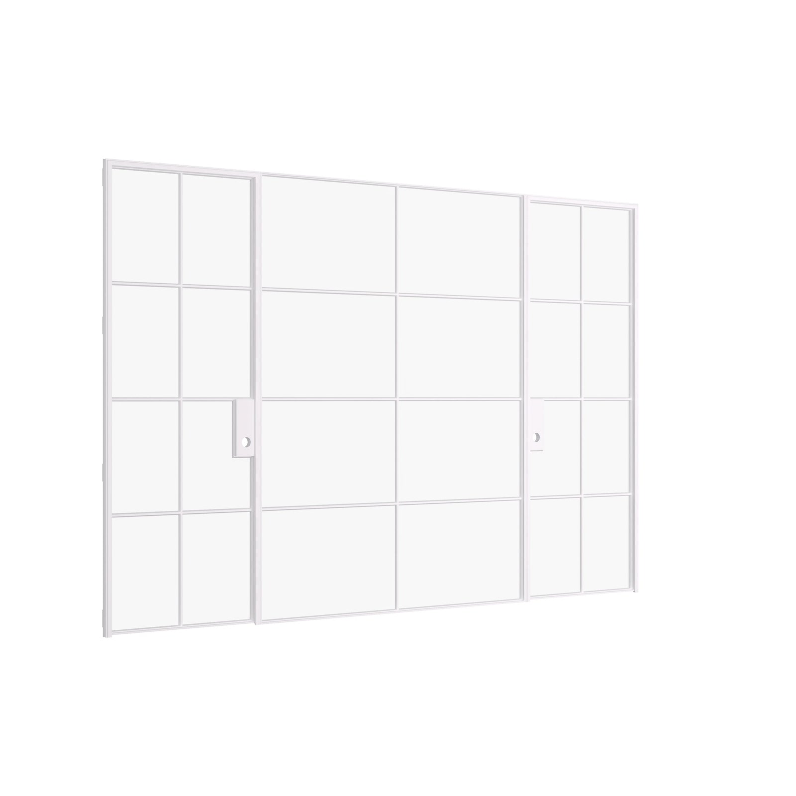 Pinkys Air 5 interior steel door, dual single, with a fixed middle panel, closed