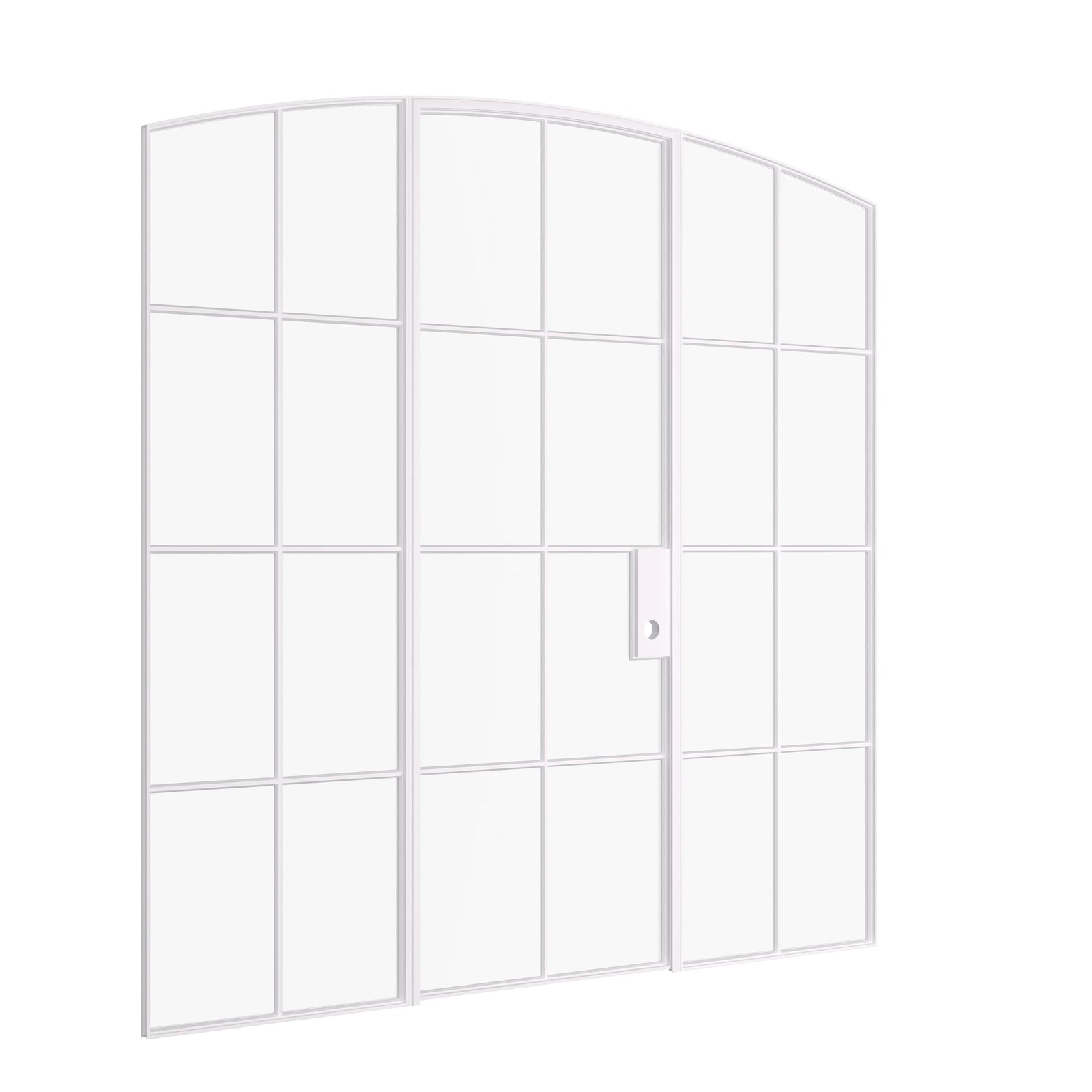 Pinkys Air 5 interior steel door, single, arch, with side windows, closed